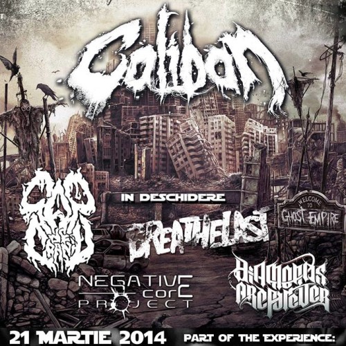 Caliban: concert in Bucuresti pe 21 martie 2014