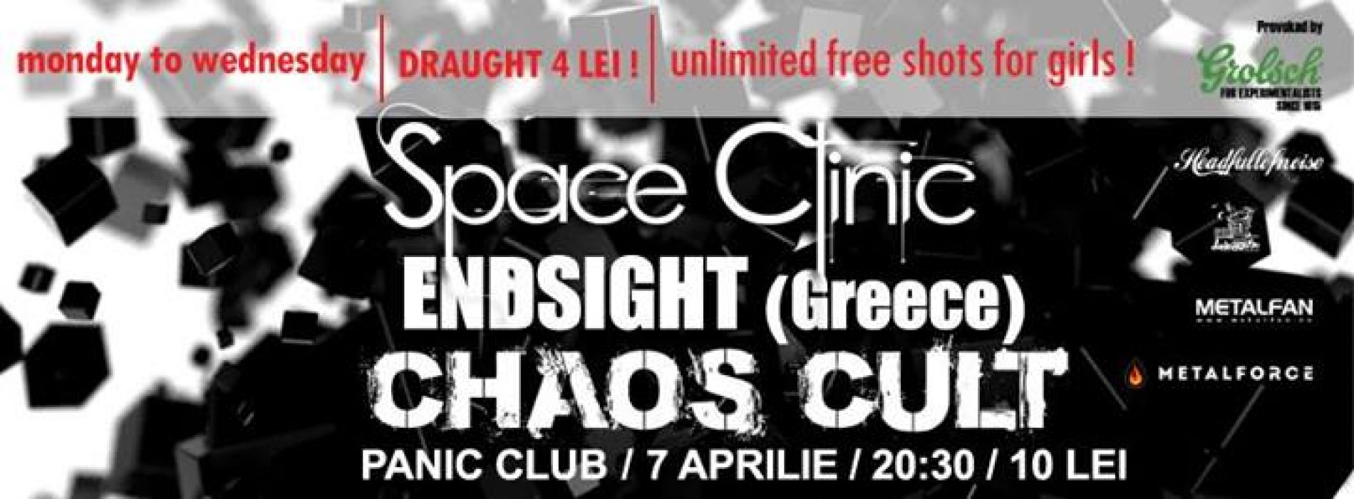 Concert Chaos Cult, Space Clinic si Endsight