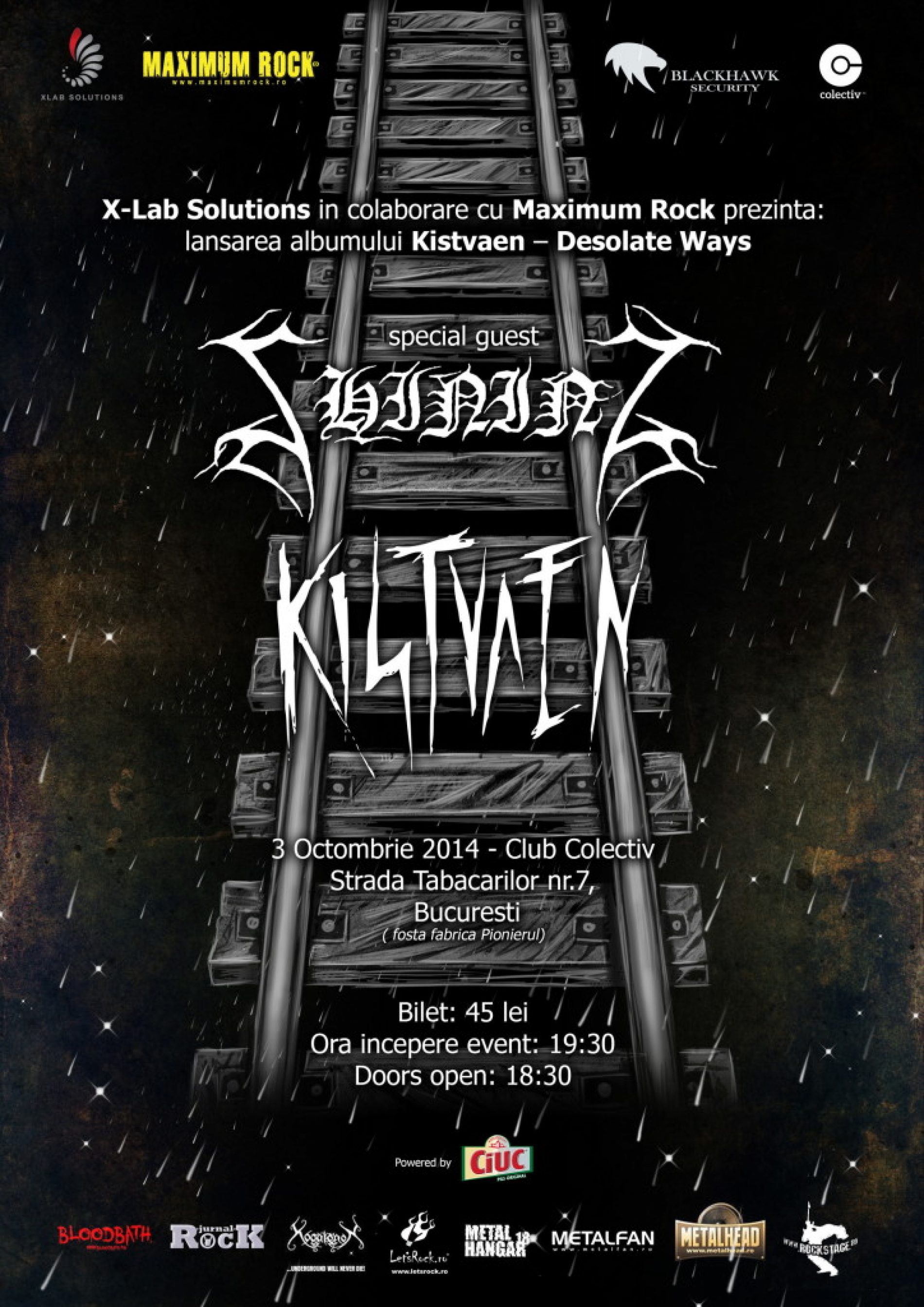 Concert Shining in Bucuresti, lansare album Kistvaen pe 3 octombrie