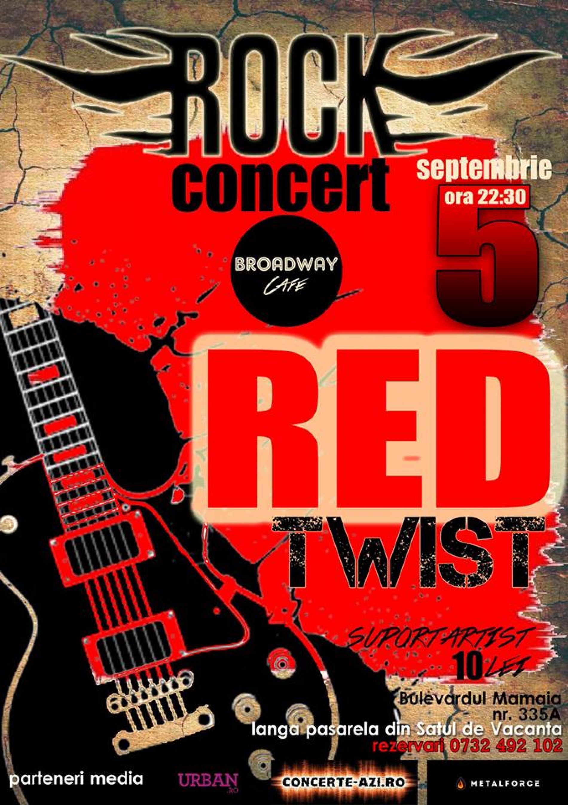 Concert rock cu Red Twist in Broadway Cafe Constanta