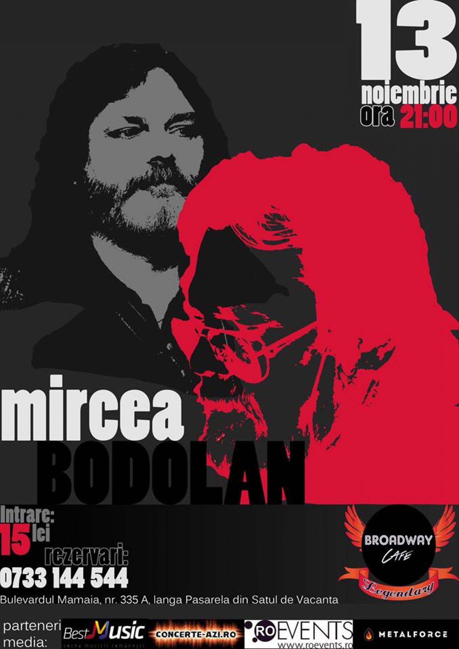 Concert Mircea Bodolan in Broadway&Legendary Constanta