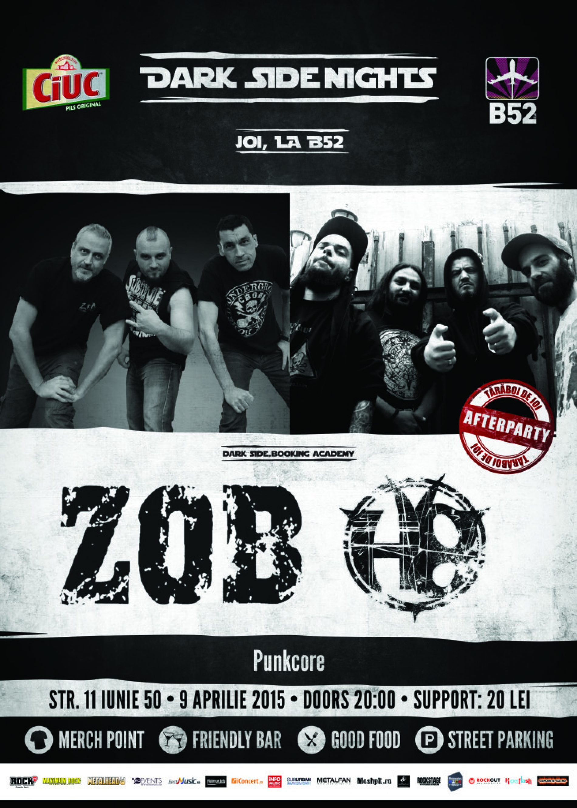Concert ZOB si H8: Dark Side Nights @ B52 – 9 aprilie