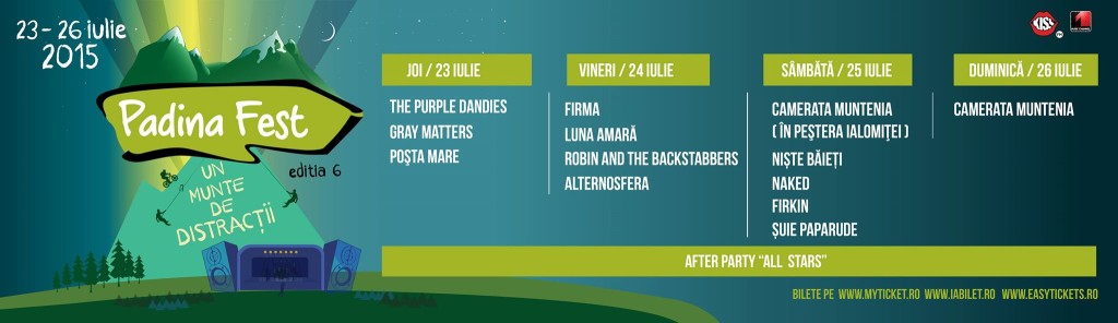PADINA FEST 2015 - PROGRAM PE ZILE. cu ogo