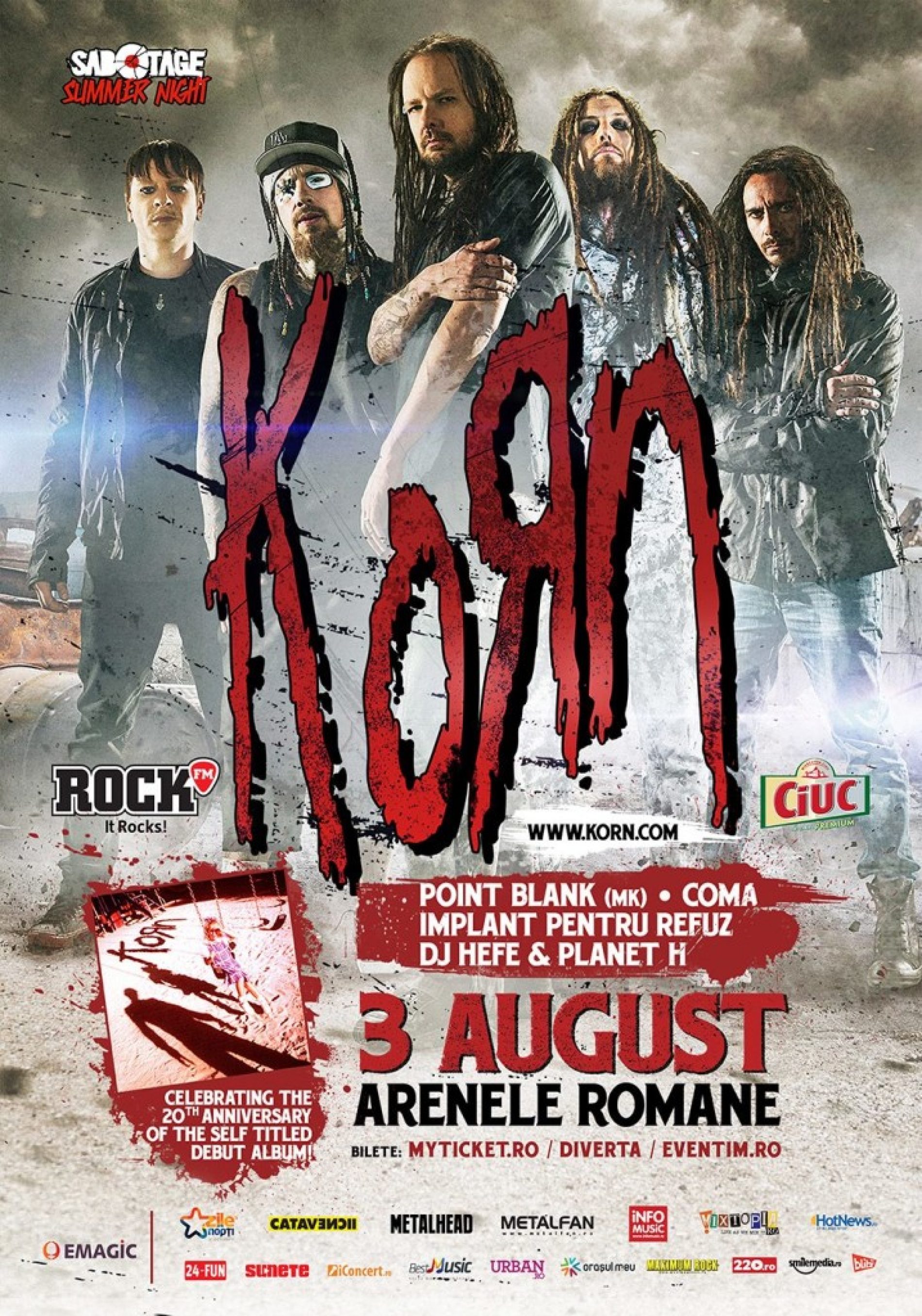 CONCURS: Castiga doua invitatii la Korn @Arenele Romane!