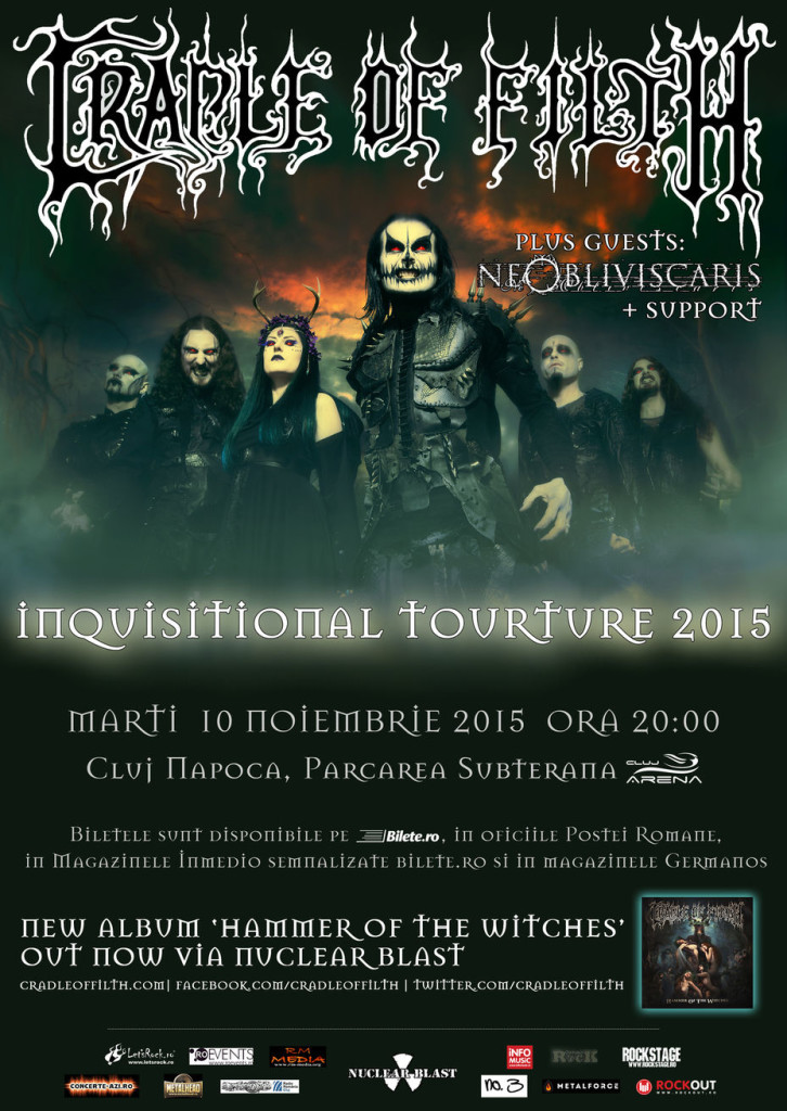 Cradle of Filth & Ne Obliviscaris - Cluj Arena