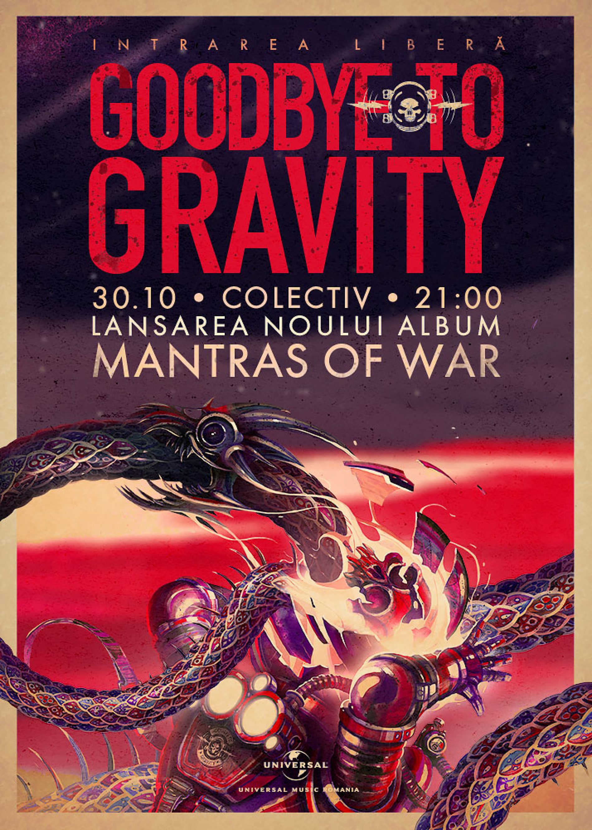 Goodbye To Gravity: Lansare ‘Mantras of War’ la Club Colectiv