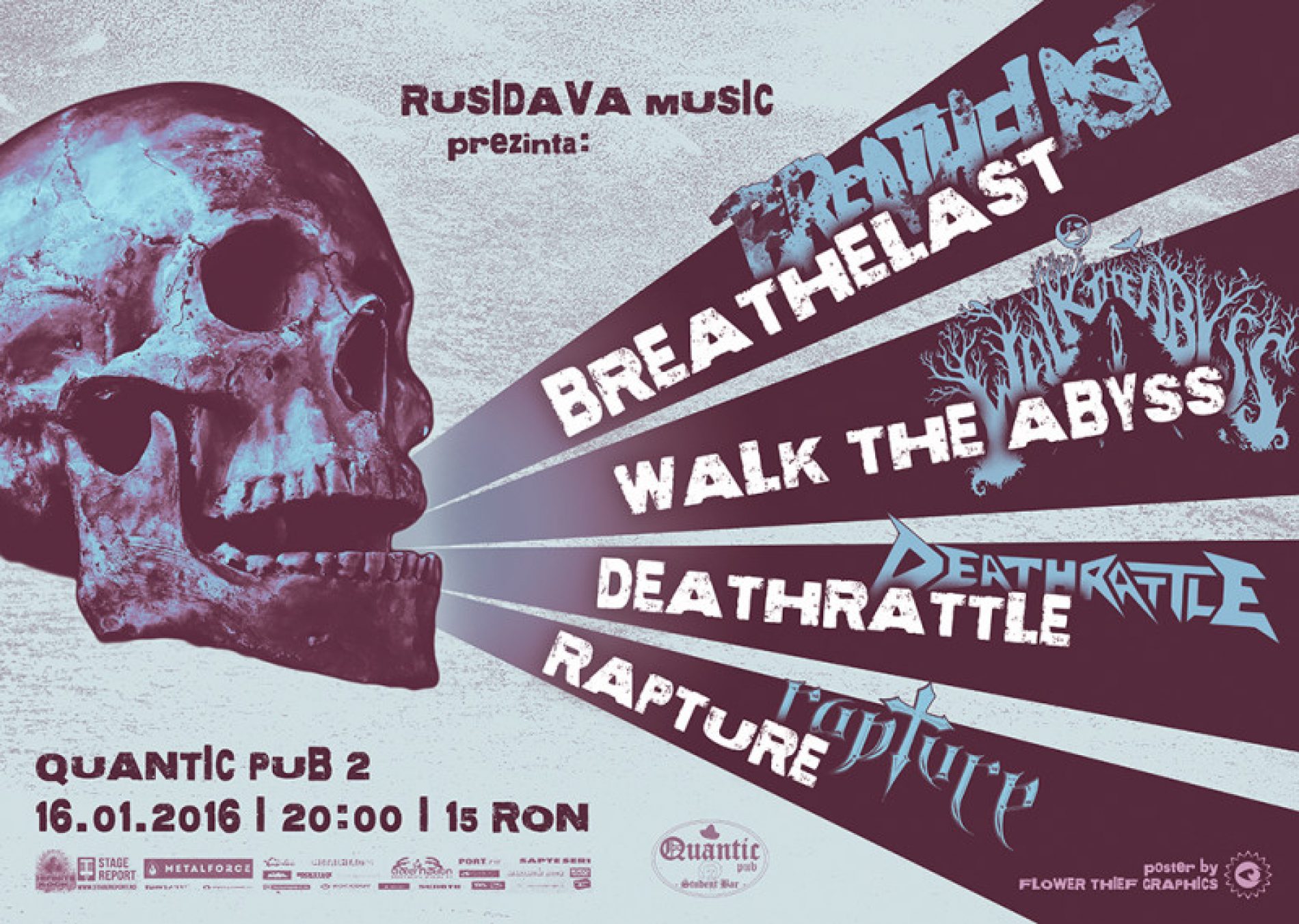 Concert Breathelast, Walk The Abyss, Deathrattle si Rapture in Quantic Pub 2