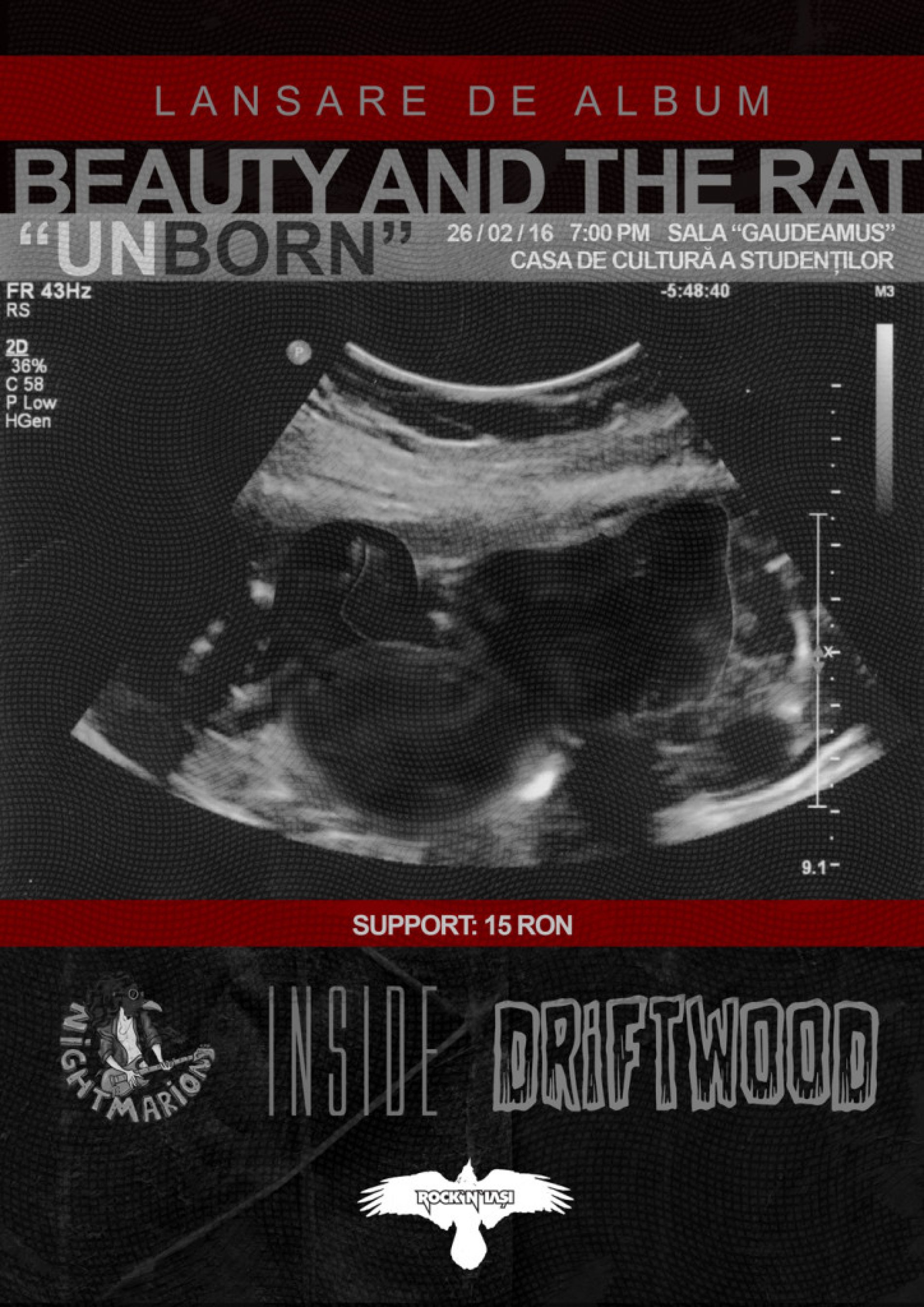 Beauty and the Rat – Lansare album „Unborn” (2016)