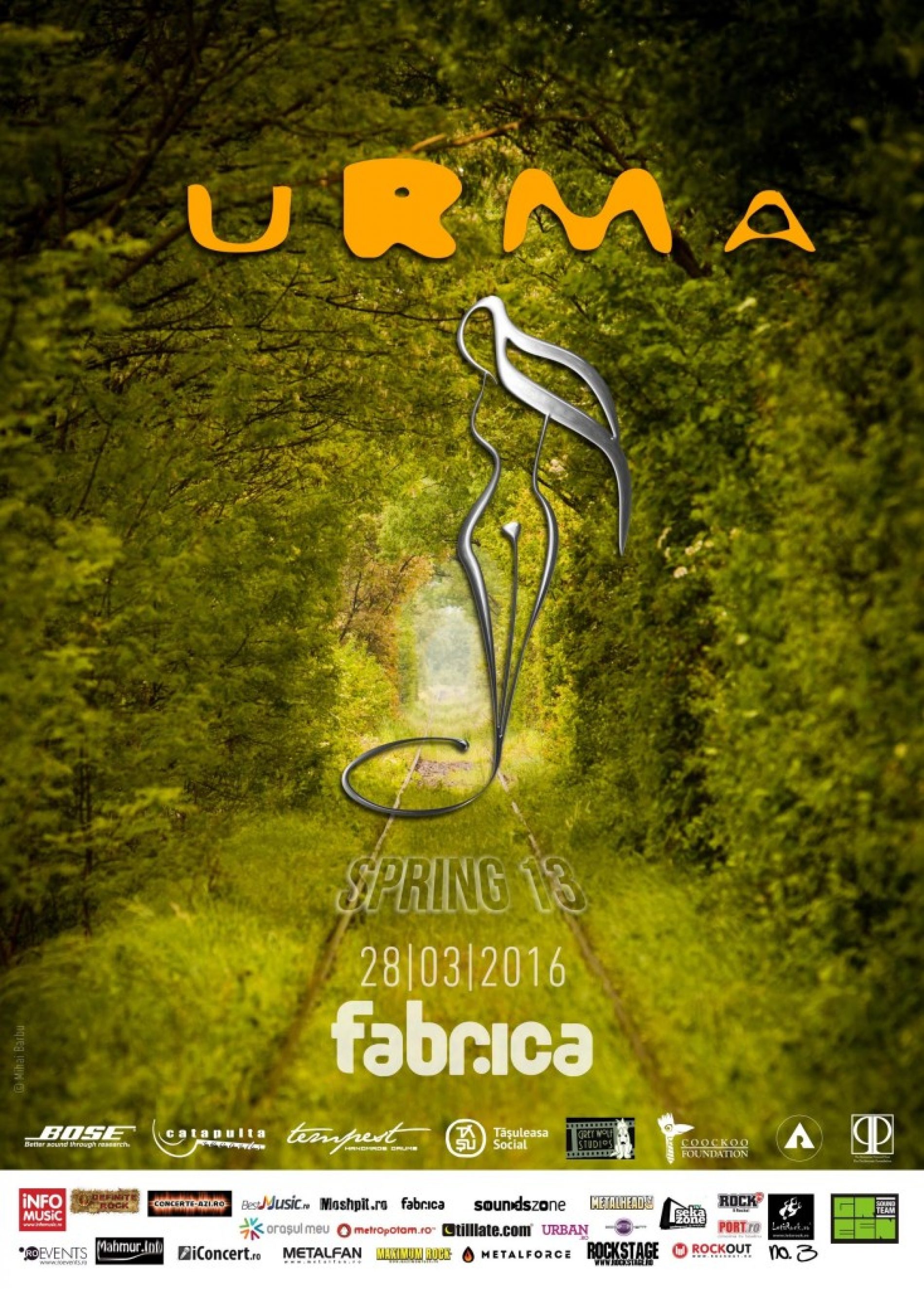 Concert URMA in club Fabrica pe 28 martie 2016
