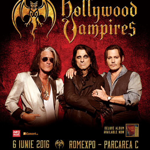 Concert The Hollywood Vampires: Johnny Depp, Alice Cooper si Joe Perry la Romexpo