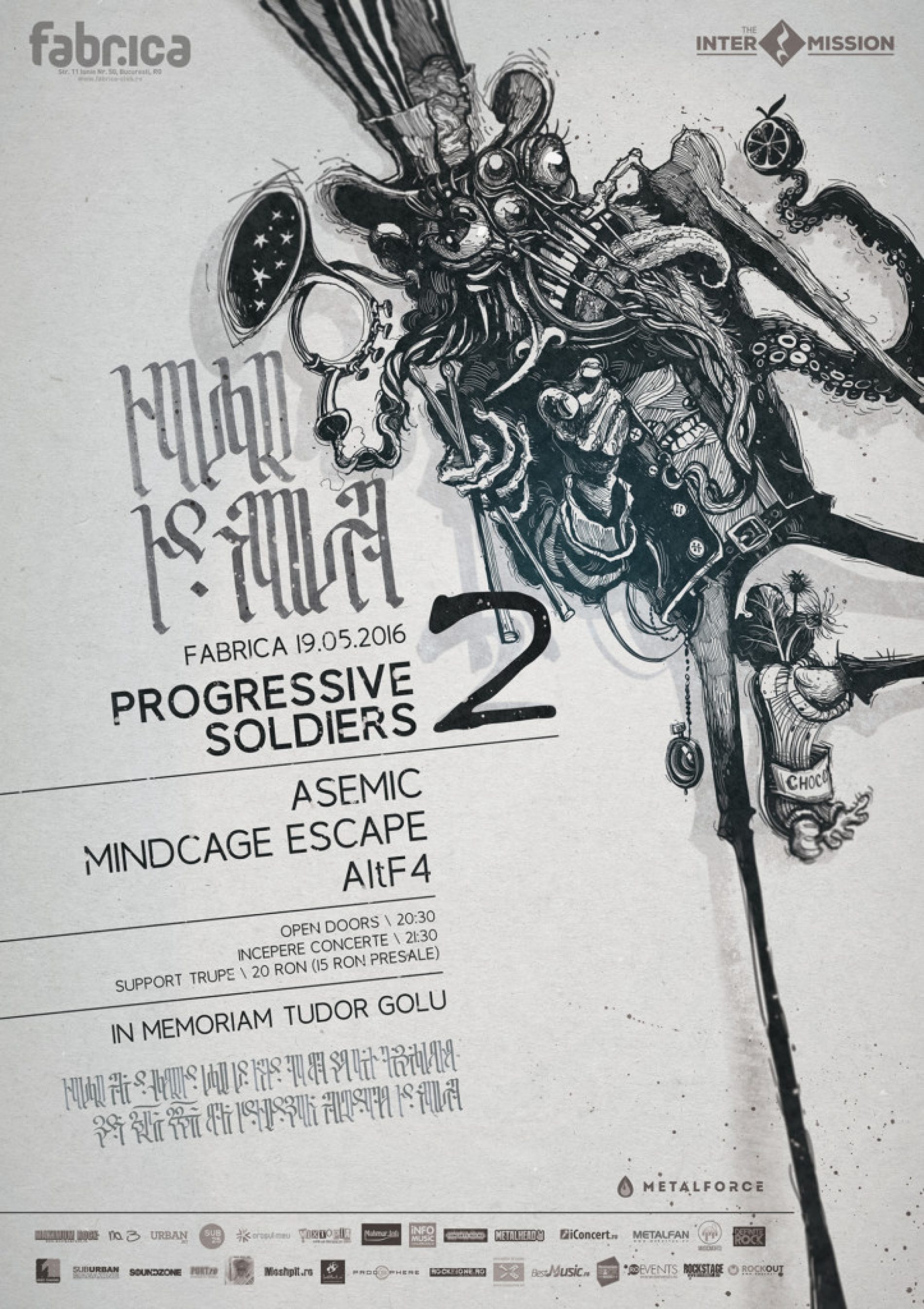 Progressive Soldiers In Memoriam Tudor Golu: concert Asemic, Mindcage Escape si AltF4