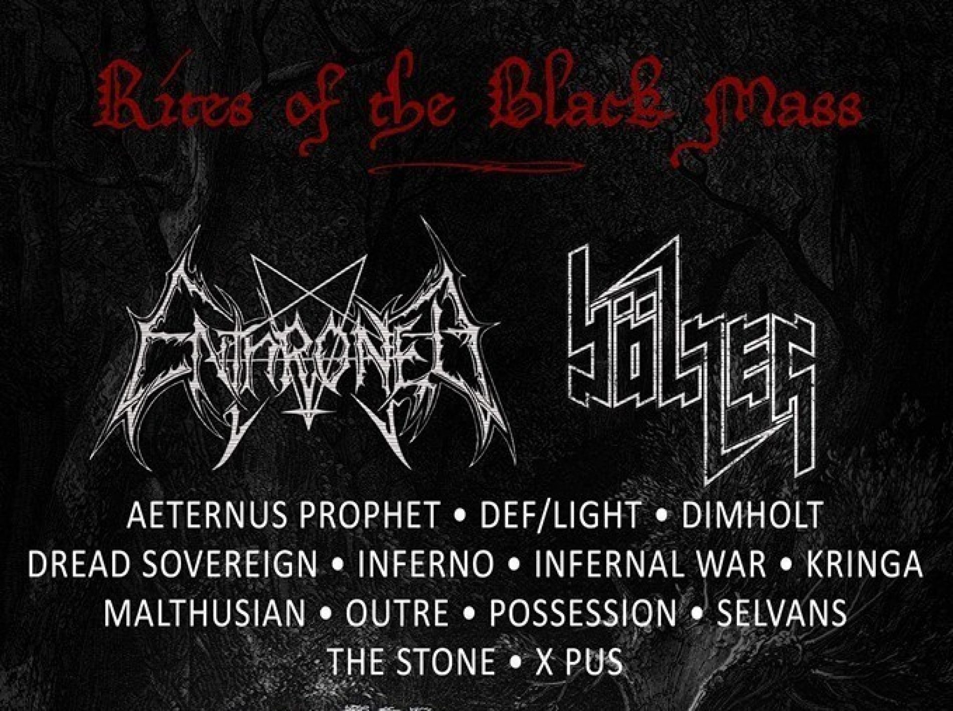 Programul festivalului Rites of the Black Mass