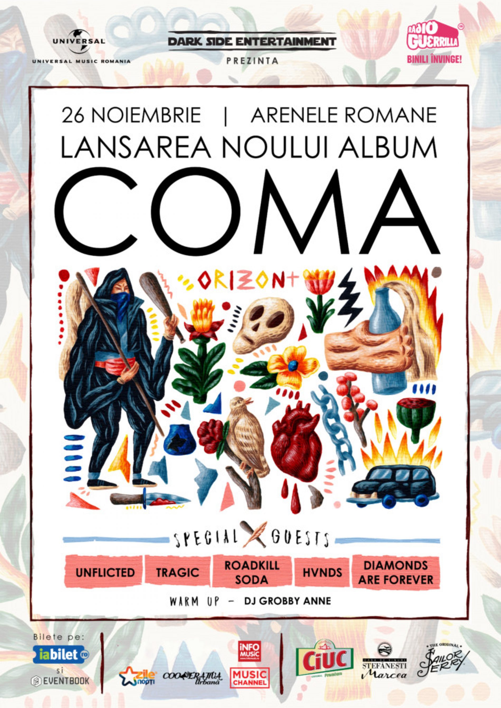 Coma lansează ORIZONT, noul lor album, pe 26 noiembrie la Arenele Romane!