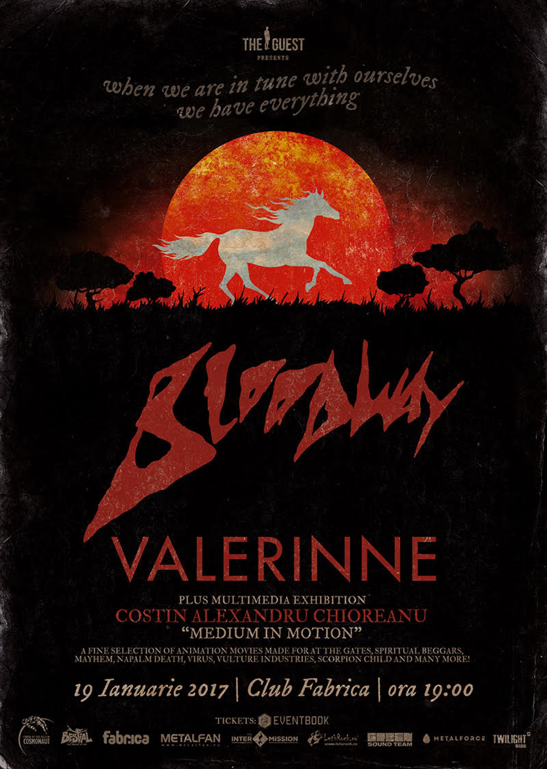 Concert Bloodway si Valerinne, club Fabrica, 19 ianuarie