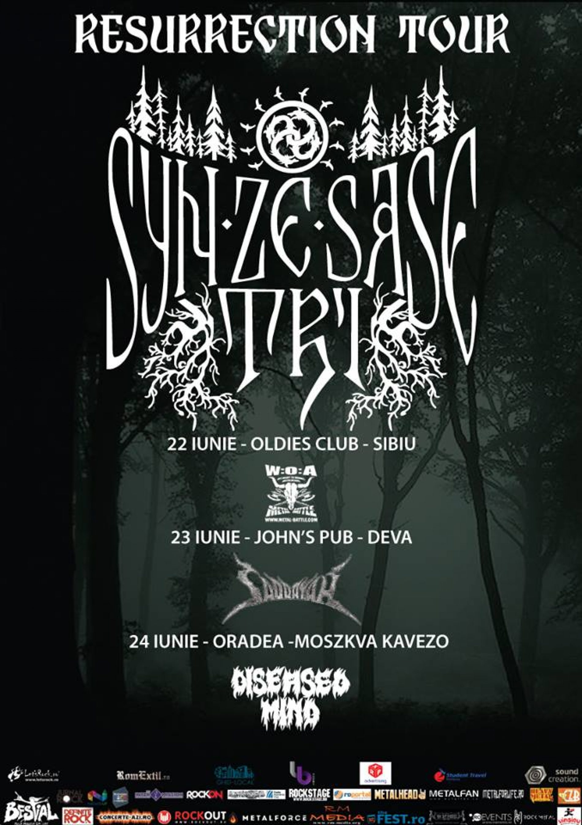 Syn Ze Șase Tri in concert la Sibiu, Deva si Oradea