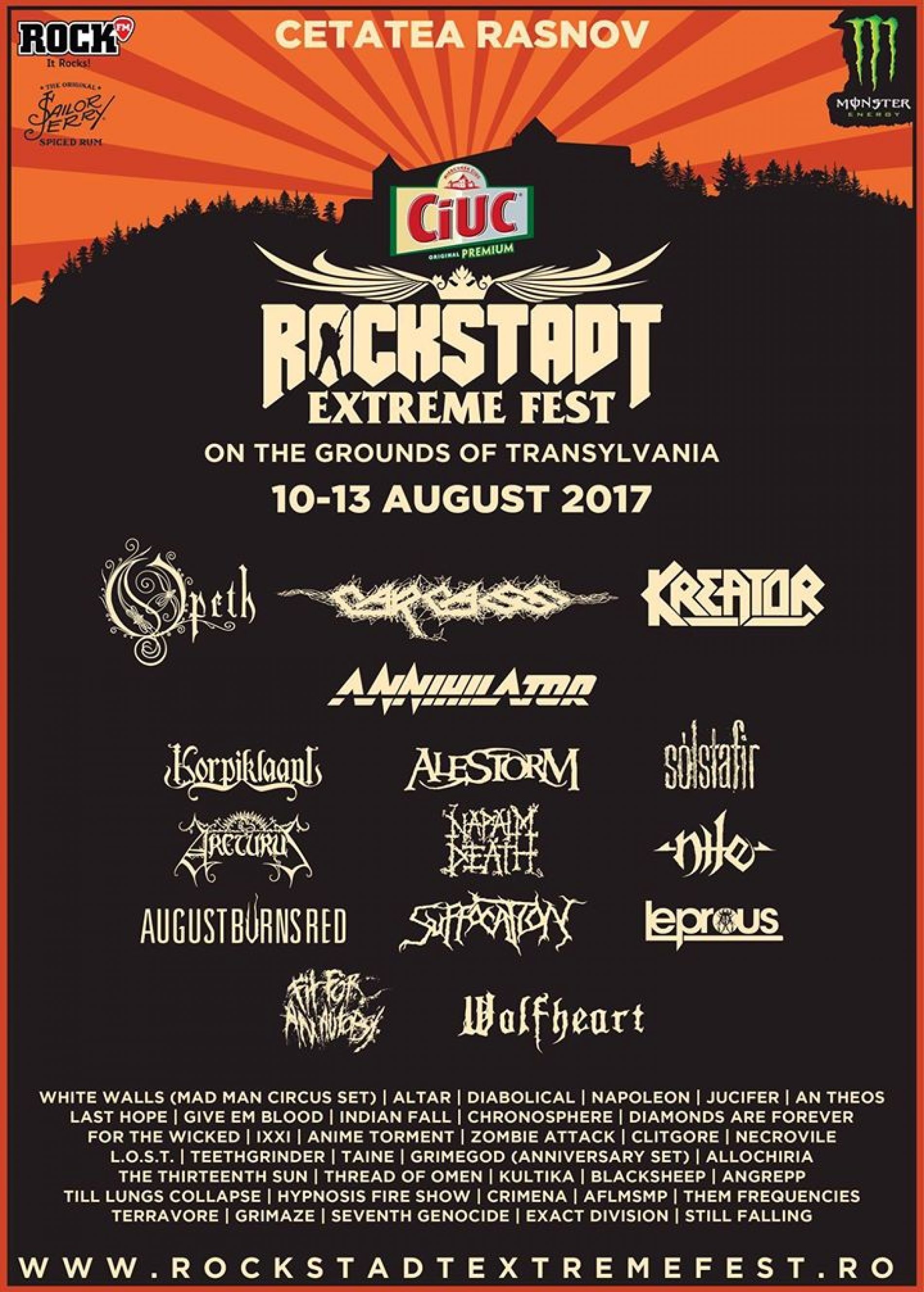 Line-up final si running order pentru Rockstadt Extreme Fest 2017