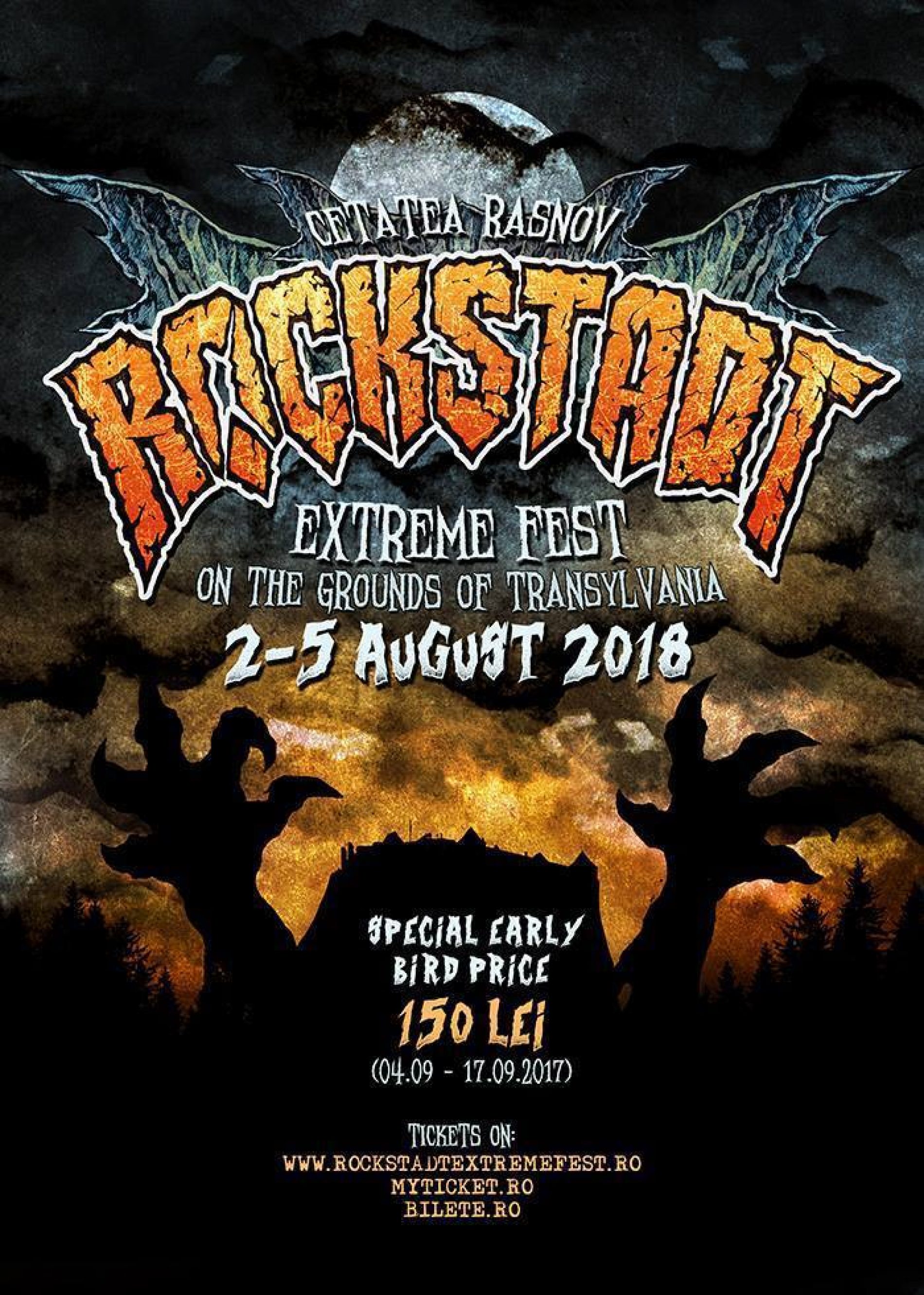 Rockstadt Extreme Fest 2018 va avea loc in perioada 2-5 august la Rasnov