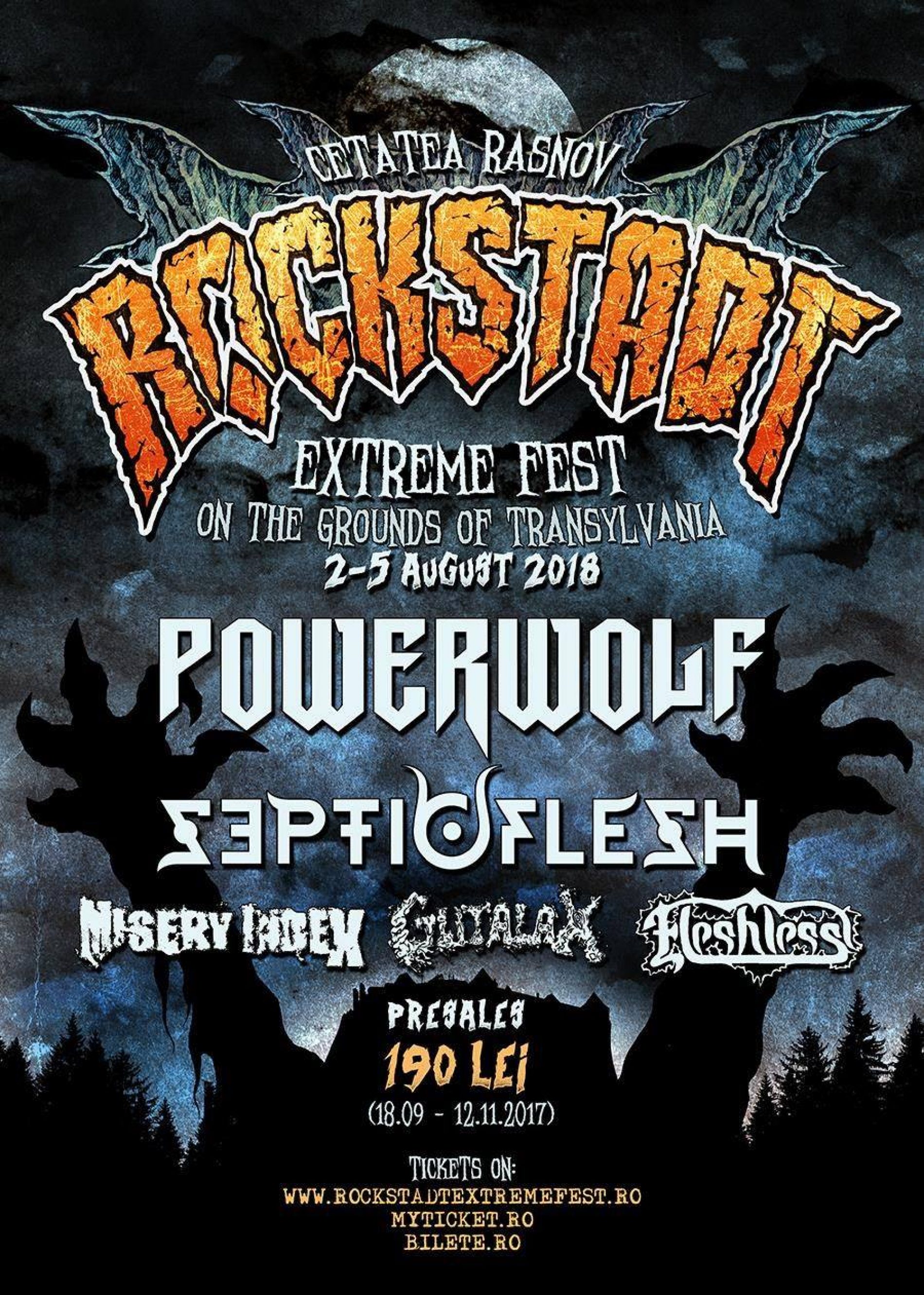 Primele formatii confirmate pentru Rockstadt Extreme FEST 2018