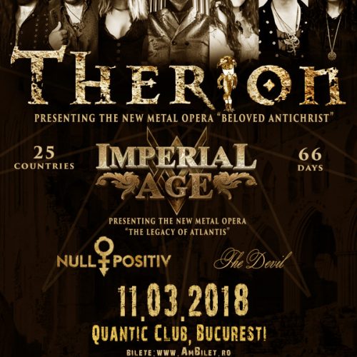 Concertul Therion (11.03.2018) se mută în clubul Quantic din București