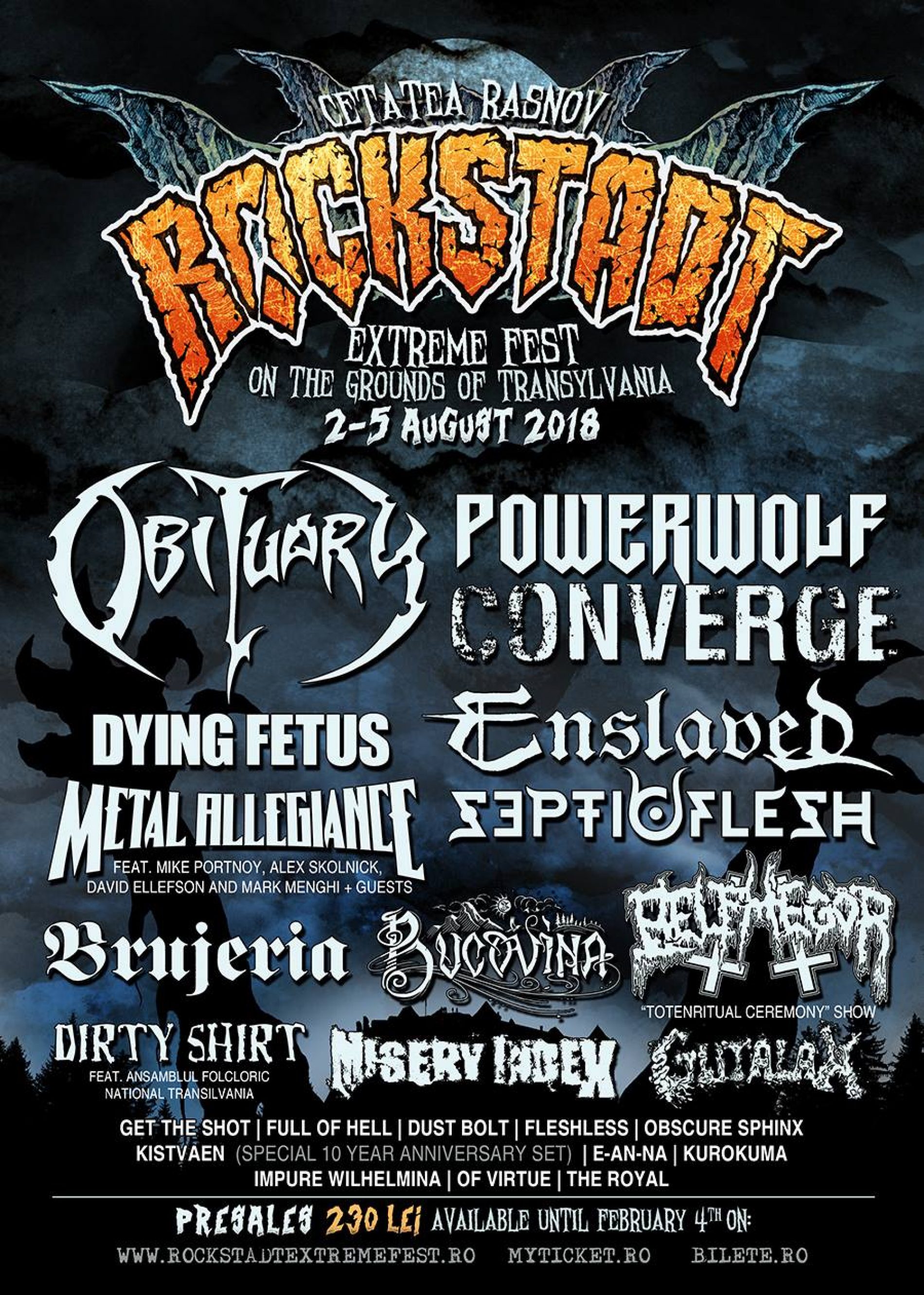 Brujeria, Enslaved, Of Virtue si The Royal, noile nume confirmate la Rockstadt Extreme Fest 2018