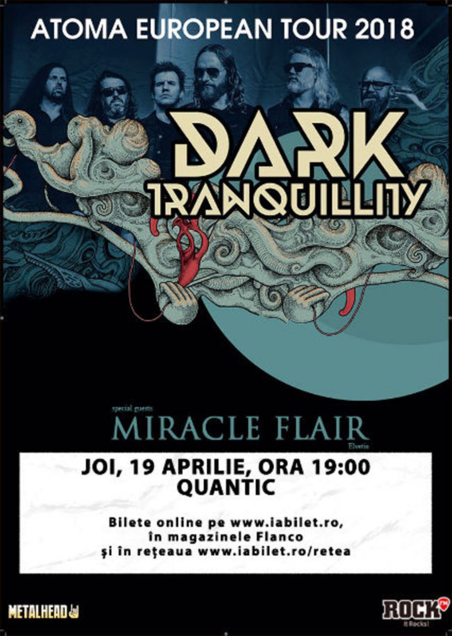 Miracle Flair va deschide concertul Dark Tranquility