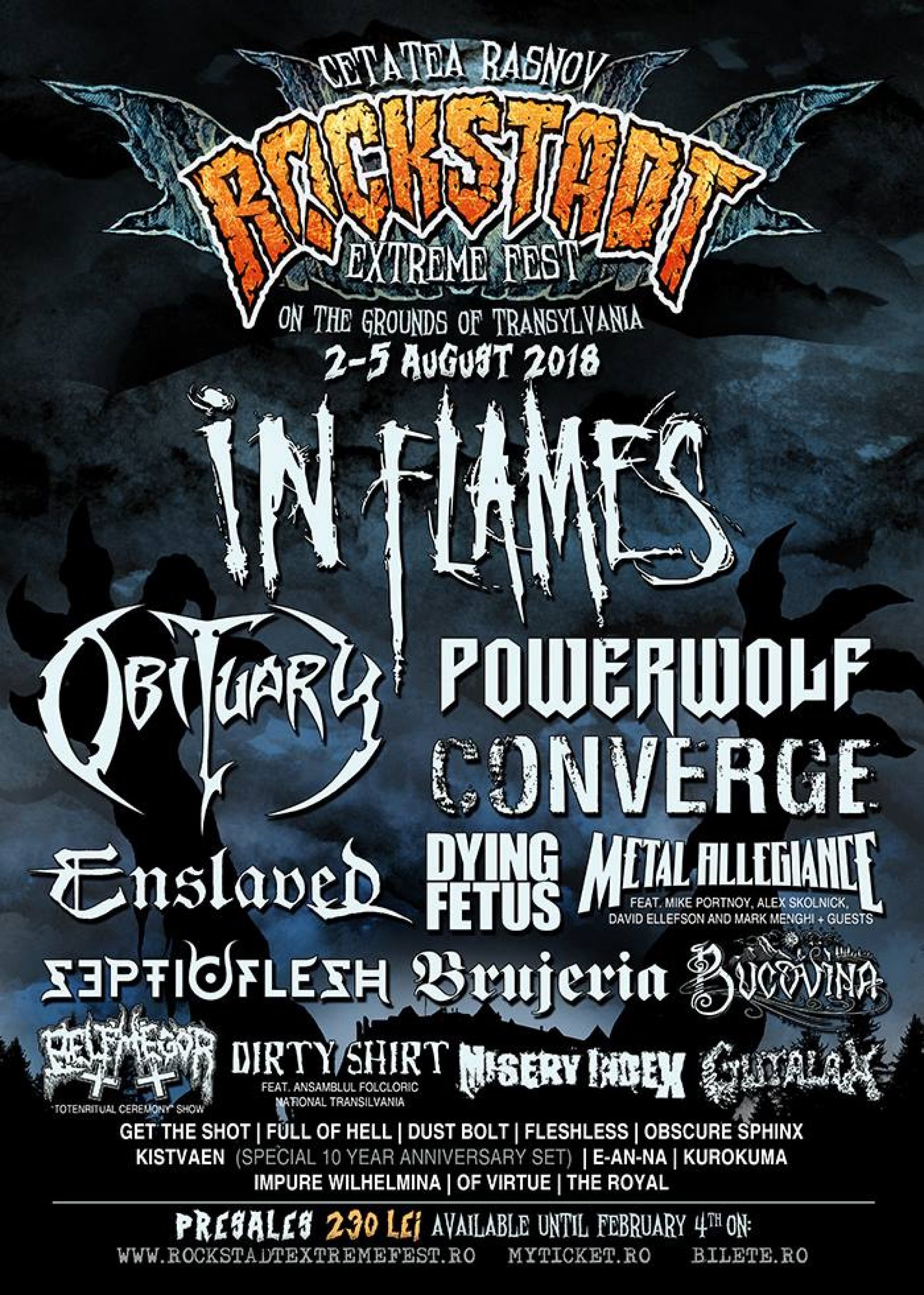 IN FLAMES vor inchide ultima seara a festivalului Rockstadt Extreme Fest 2018