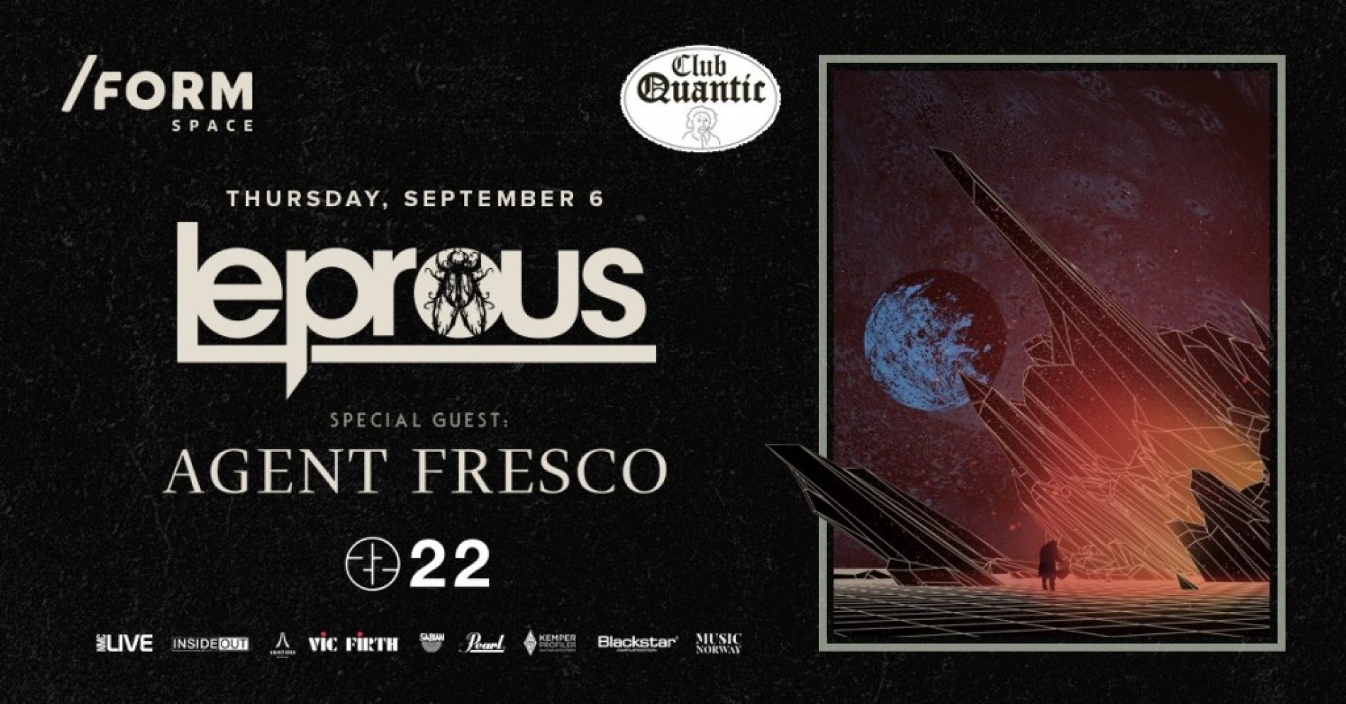 Cronica Concert LEPROUS, AGENT FRESCO & 22
