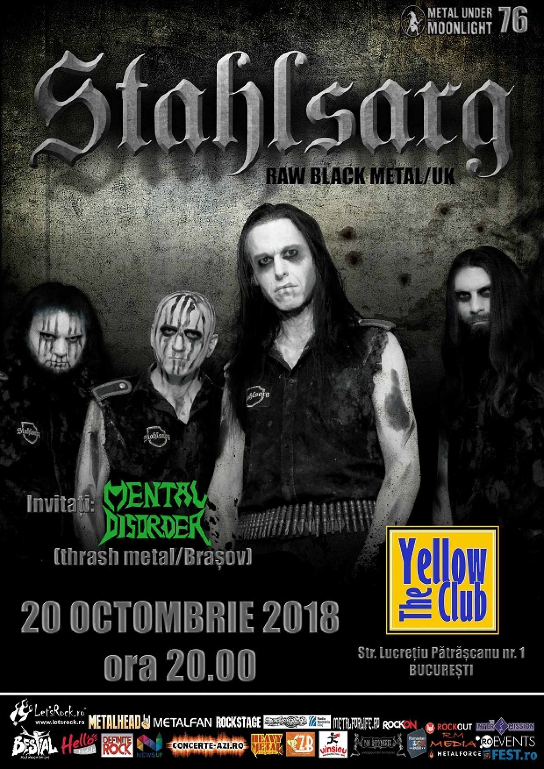 Programul concertului Stahlsarg din Yellow Club