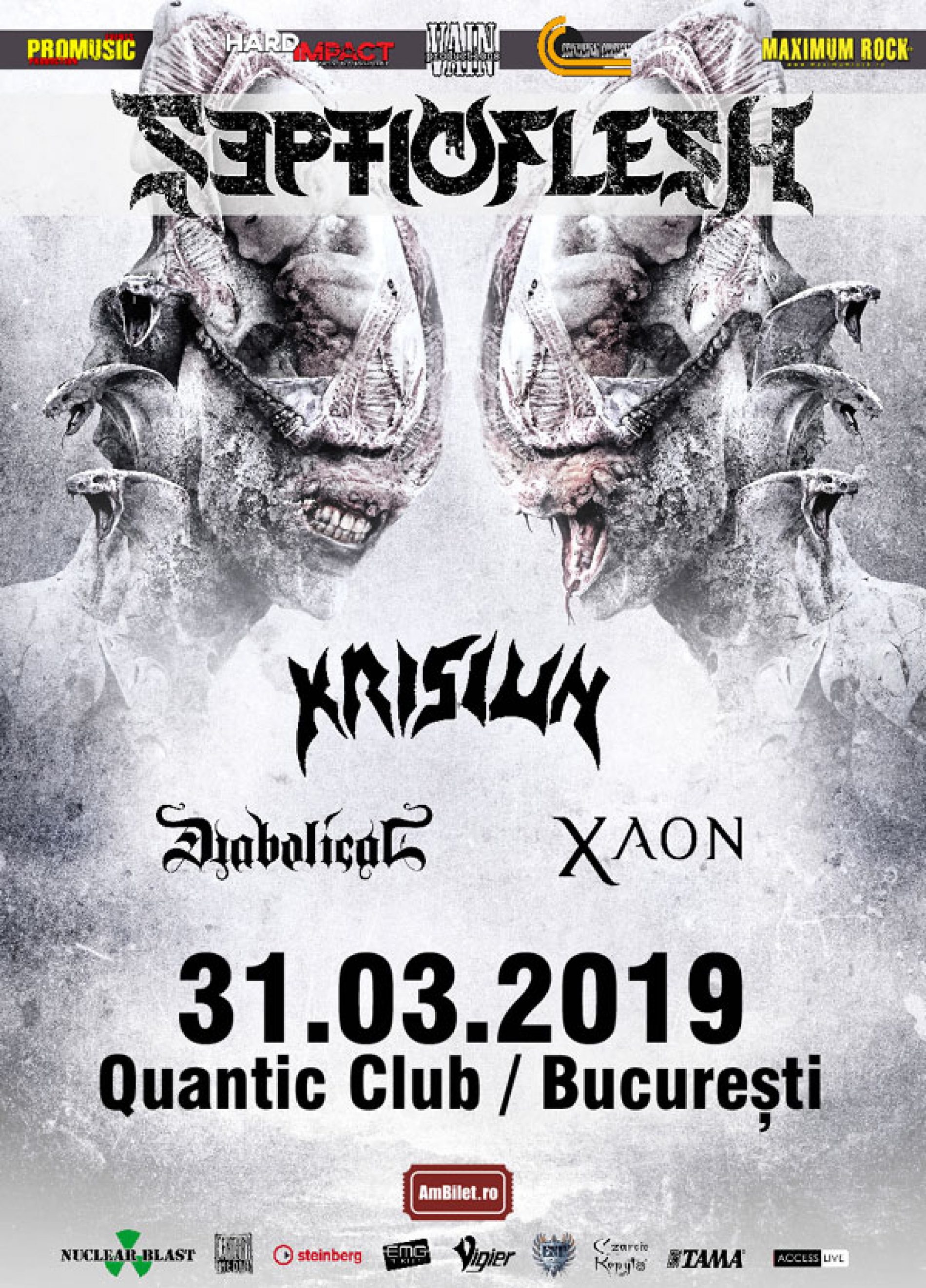 Concert Septicflesh, Krisiun, Diabolical și Xaon la București