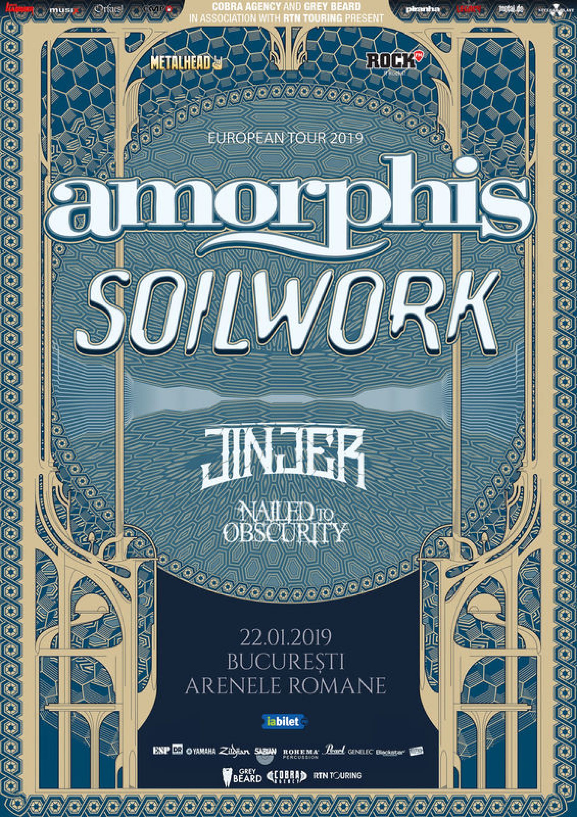 Concert Amorphis, Soilwork si Jinjer pe 22 Ianuarie la Arenele Romane
