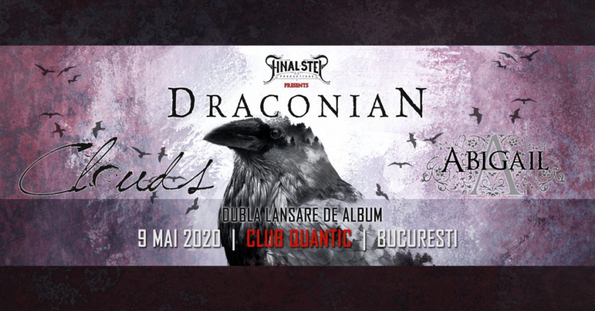 Concert Draconian, Clouds & Abigail (doublă lansare de album) în Quantic