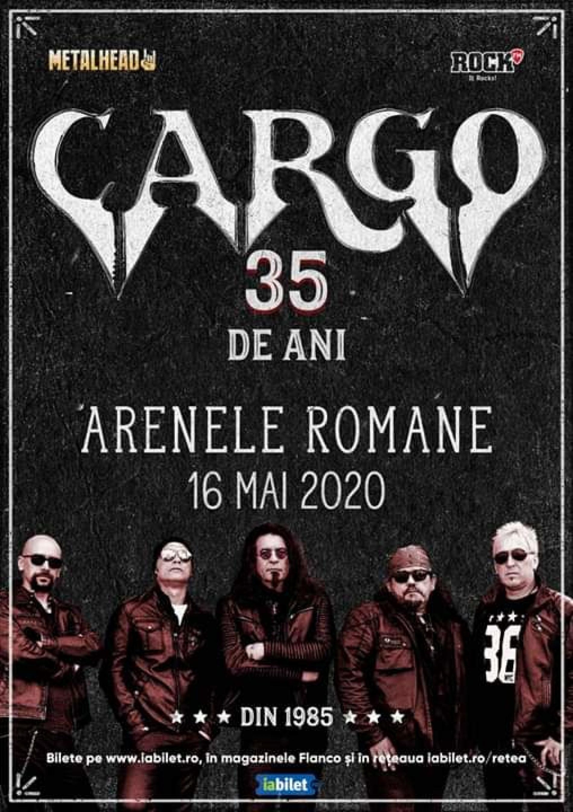 Cargo 35 de ani – Show Aniversar la Arenele Romane pe 16 mai 2020