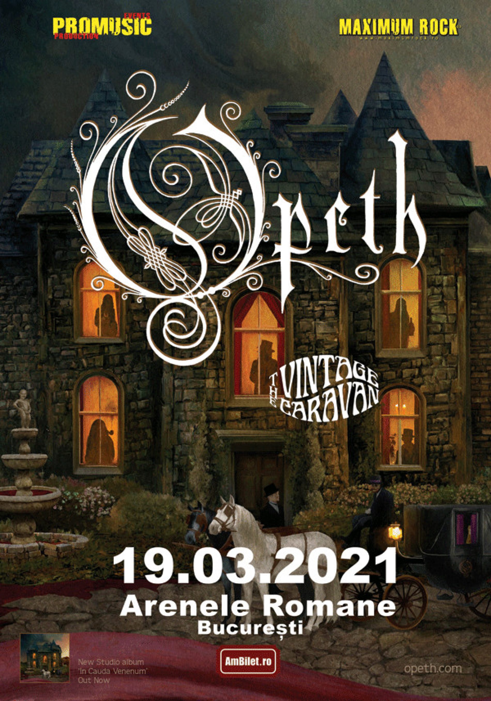Concert Opeth și The Vintage Caravan la București 19.03.2021 / Arenele Romane