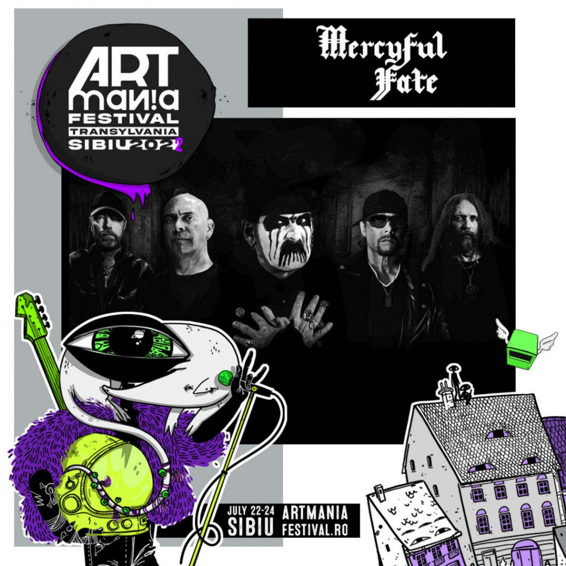 Legendara trupă Mercyful Fate vine la ARTmania Festival 2022 împreună cu Pain of Salvation, Leprous și Dordeduh