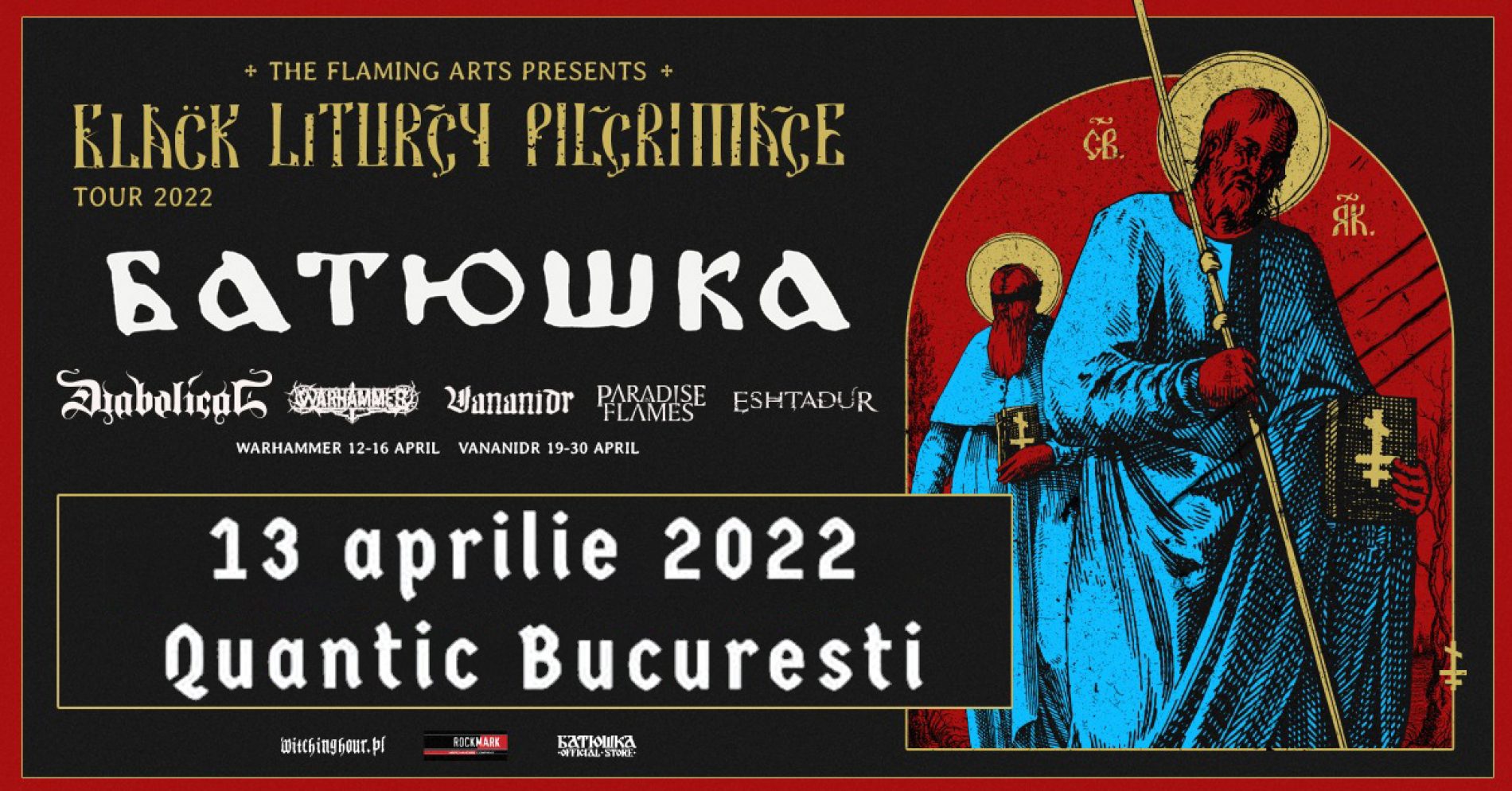 Galerie foto concert Batushka, Diabolical, Warhammer, Paradise in Flames, Eshtadur în Quantic