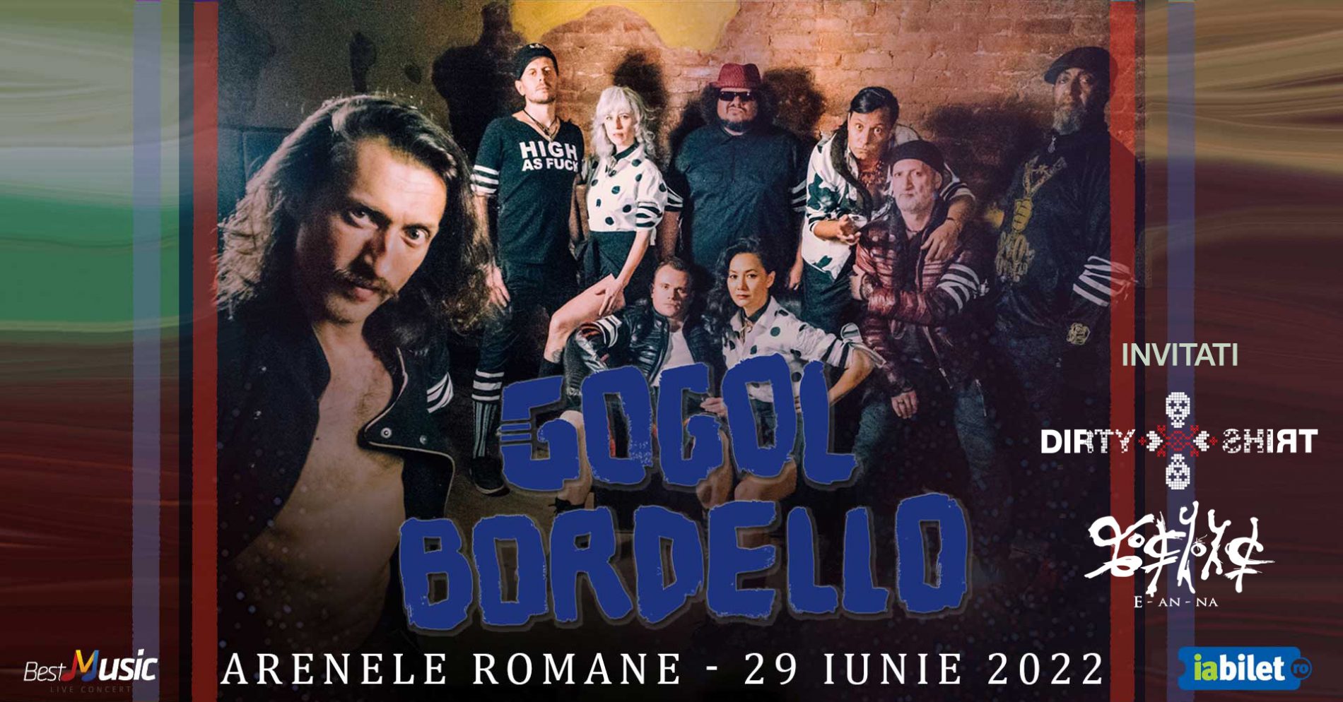 Dirty Shirt și E-an-na sunt invitații speciali ai concertului Gogol Bordello