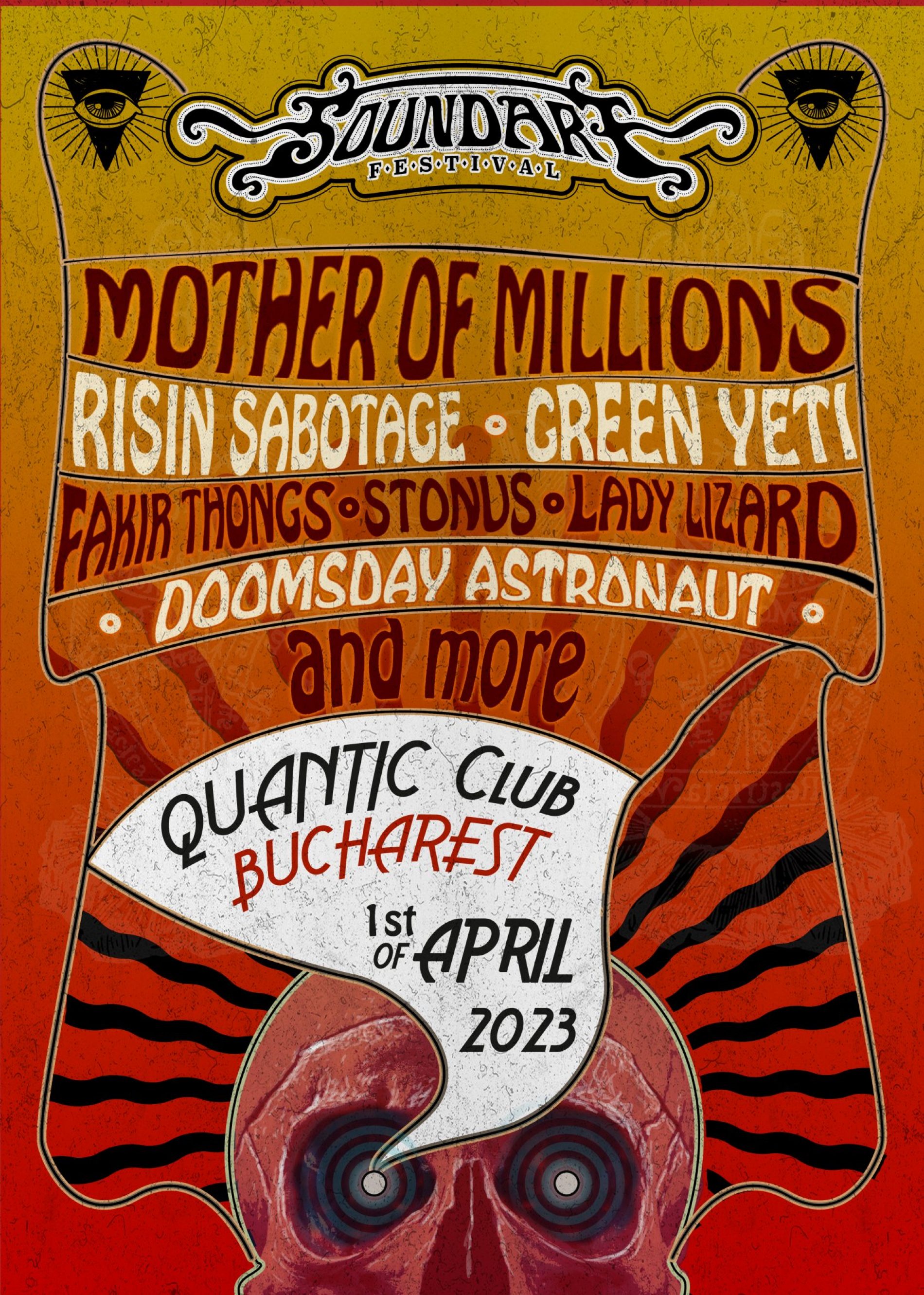 Green Yeti, Risin Sabotage și Stonus la SoundArt Festival 2023 pe 1 aprilie în Quantic Club