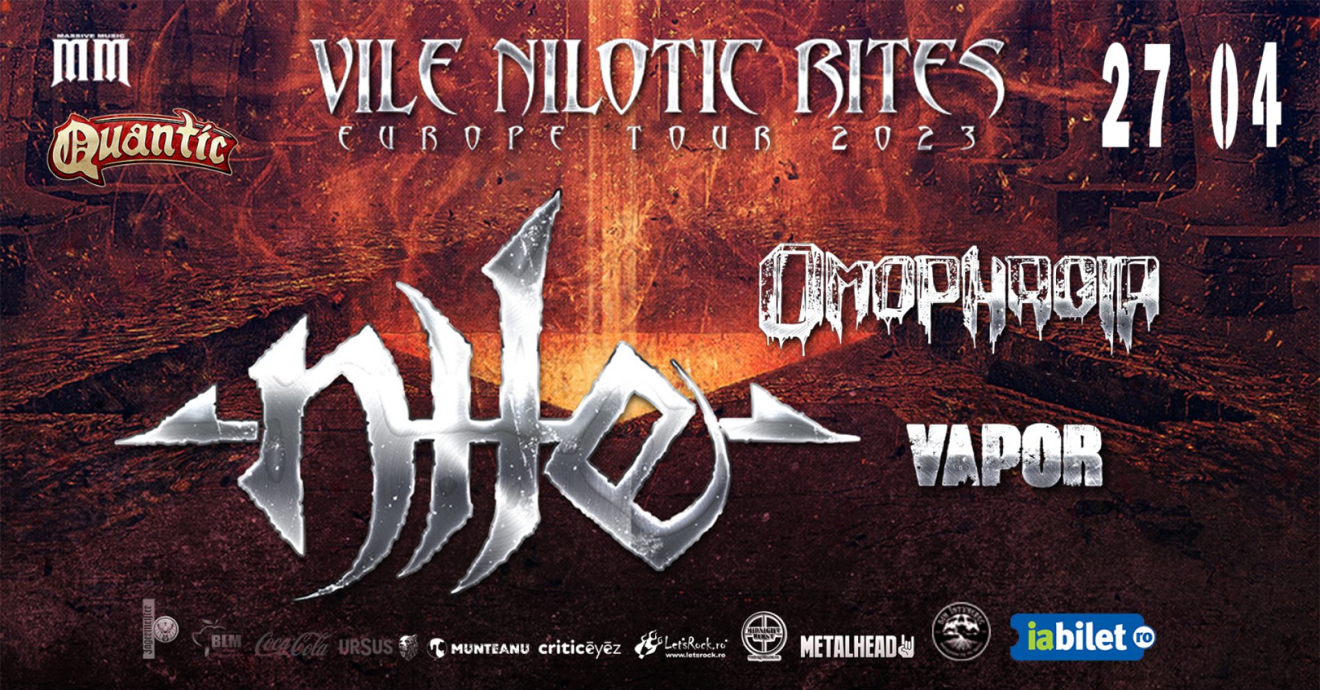 Galerie foto concert Nile, Omophagia, Vapor și Confess în Quantic