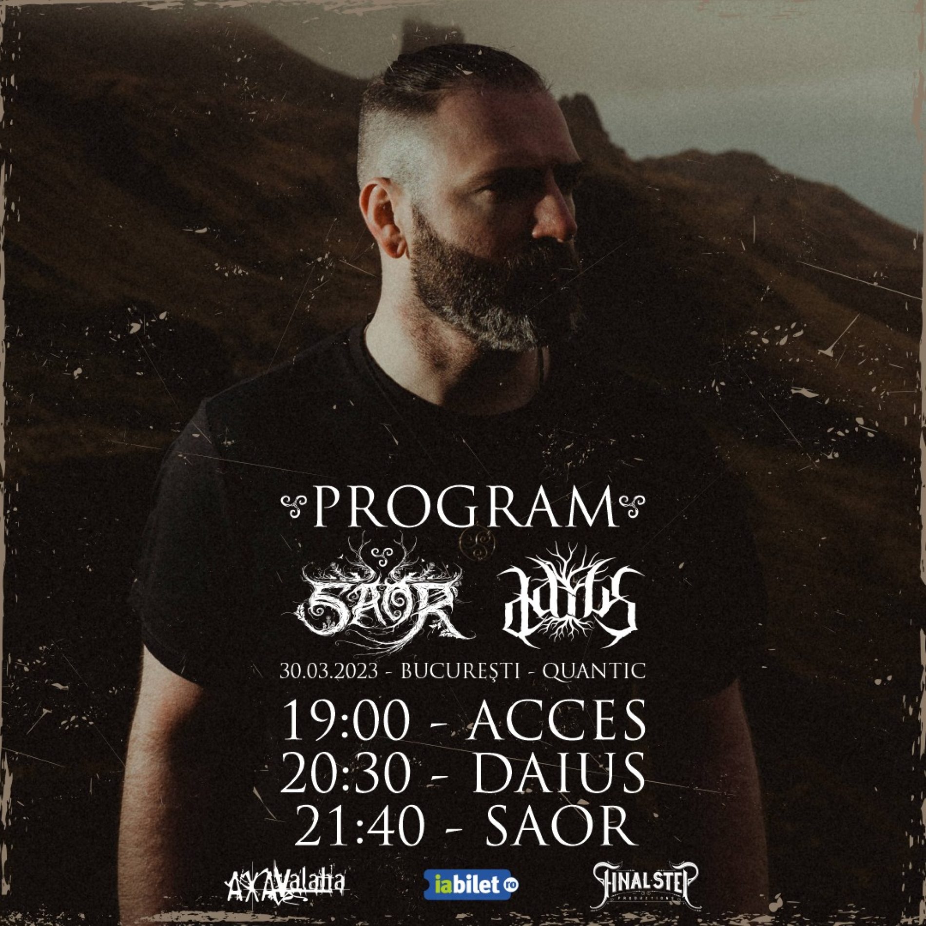 Programul concertului Saor și Daius din Quantic