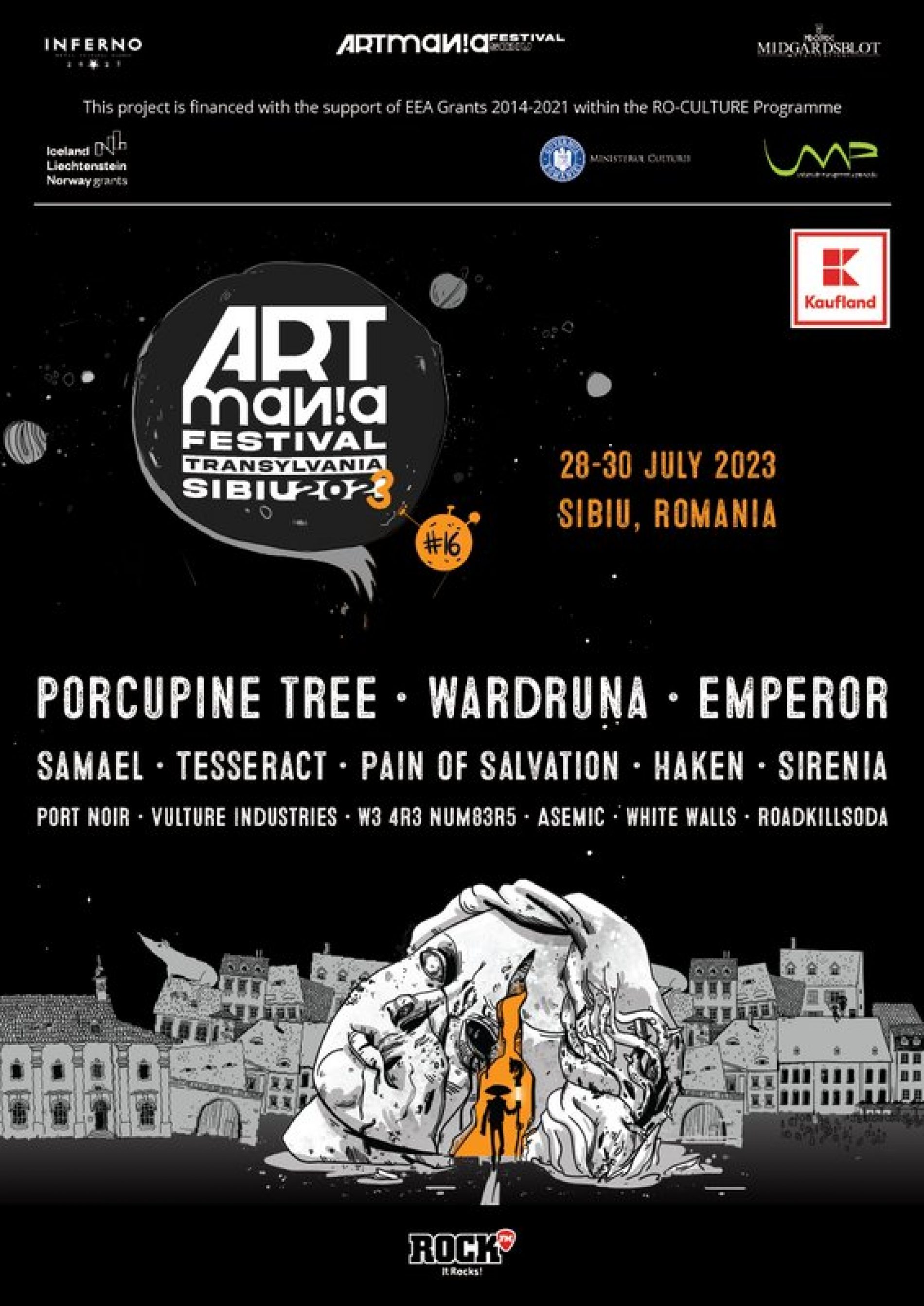Sirenia, W3 4R3 NUM83R5, White Walls, RoadkillSoda și Asemic completează line-up-ul ARTmania Festival 2023