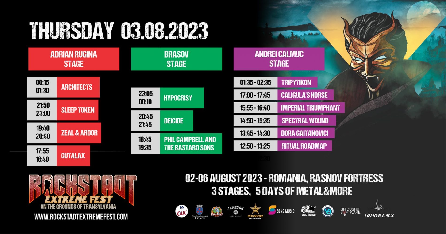 Galerie foto Rockstadt Extreme Fest 2023 – Ziua 2 – Scenele Adrian Rugină și Brașov