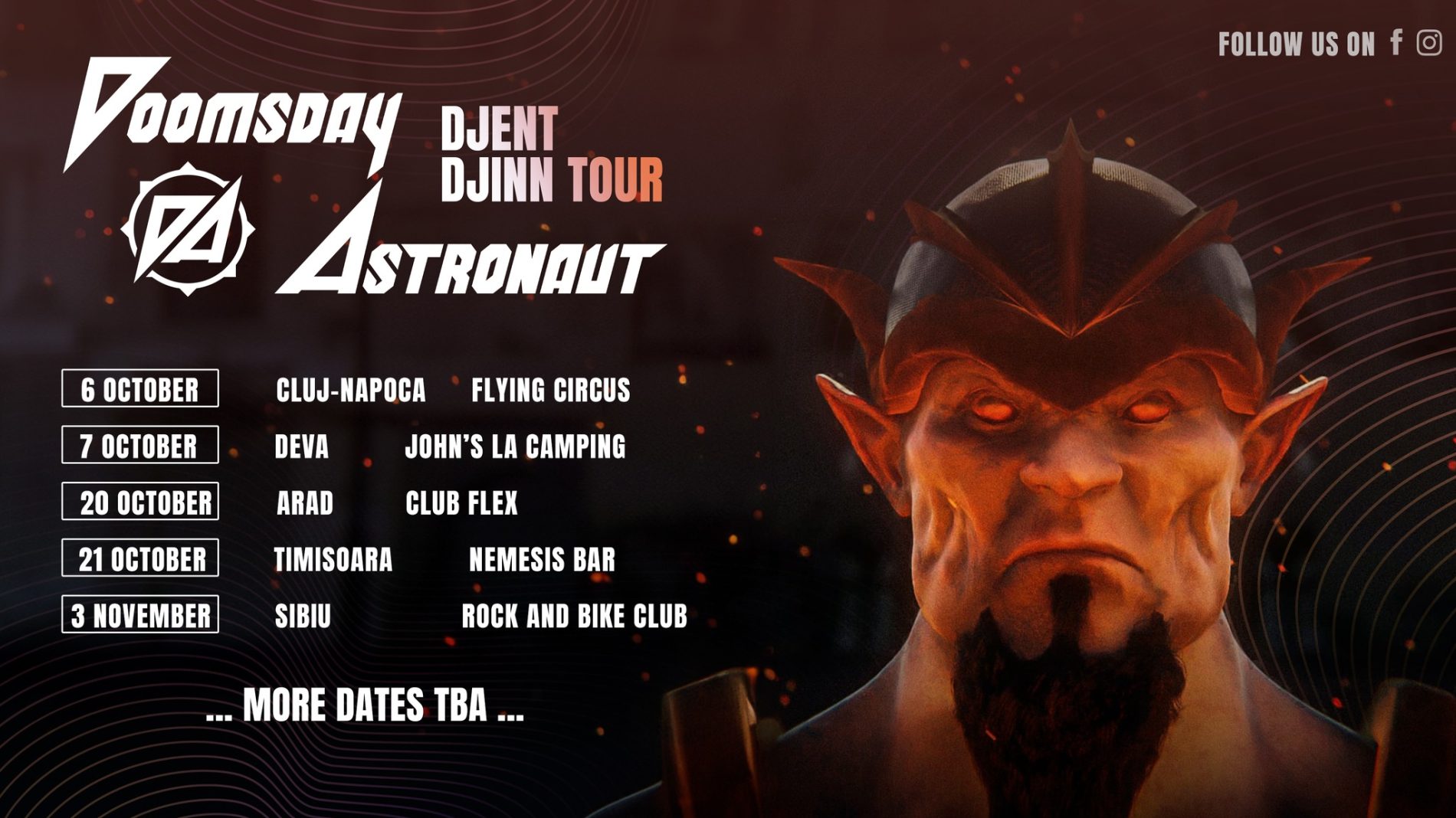 Doomsday Astronaut anunță „Djent Djinn Tour” și fac prima oprire la Cluj-Napoca