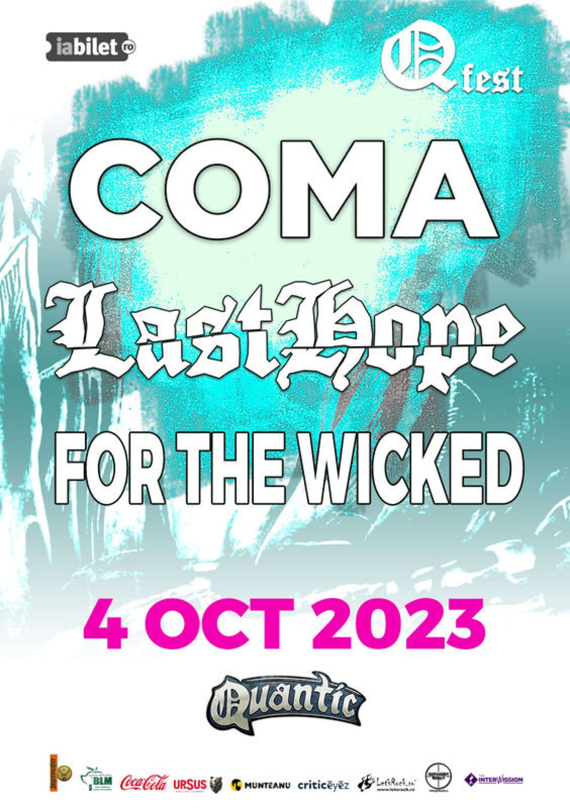 Concert Coma, Last Hope și For The Wicked în a treia zi QFest 2023