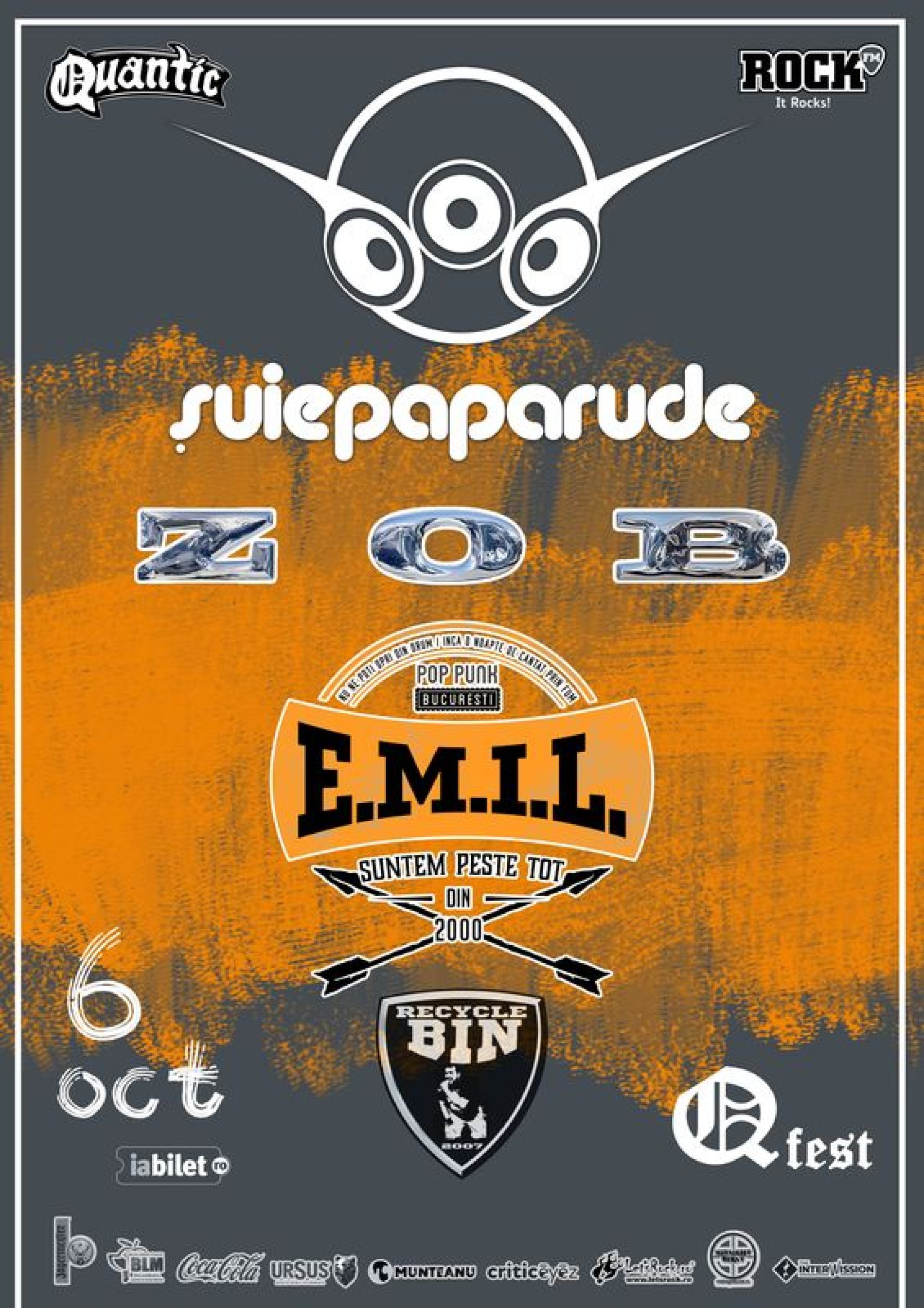Concert Șuie Paparude, ZOB, E.M.I.L. și Recycle Bin în a cincea zi QFest 2023