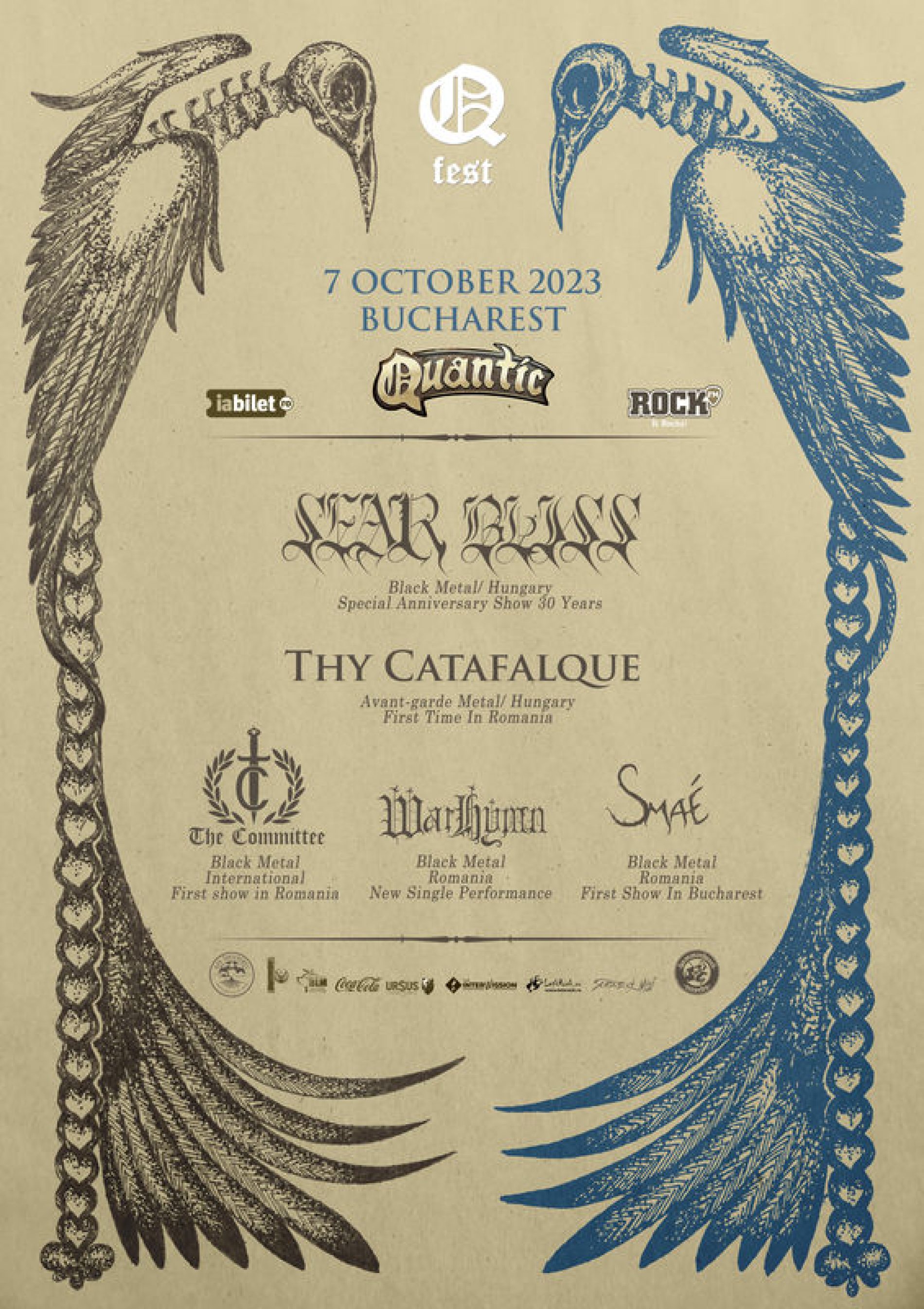 Concert Sear Bliss, Thy Catafalque, The Committee, WarHymn și SMAÉ în a șasea zi QFest 2023