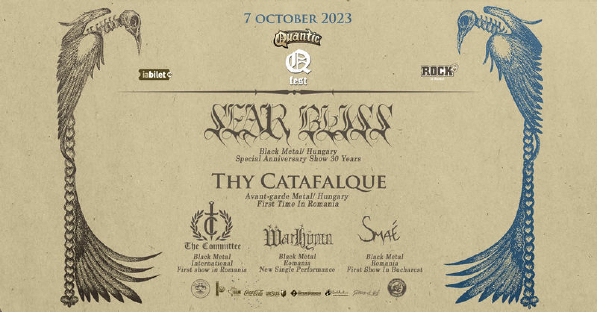 Galerie foto concert Sear Bliss, Thy Catafalque, The Committee, WarHymn și SMAÉ la QFest 2023