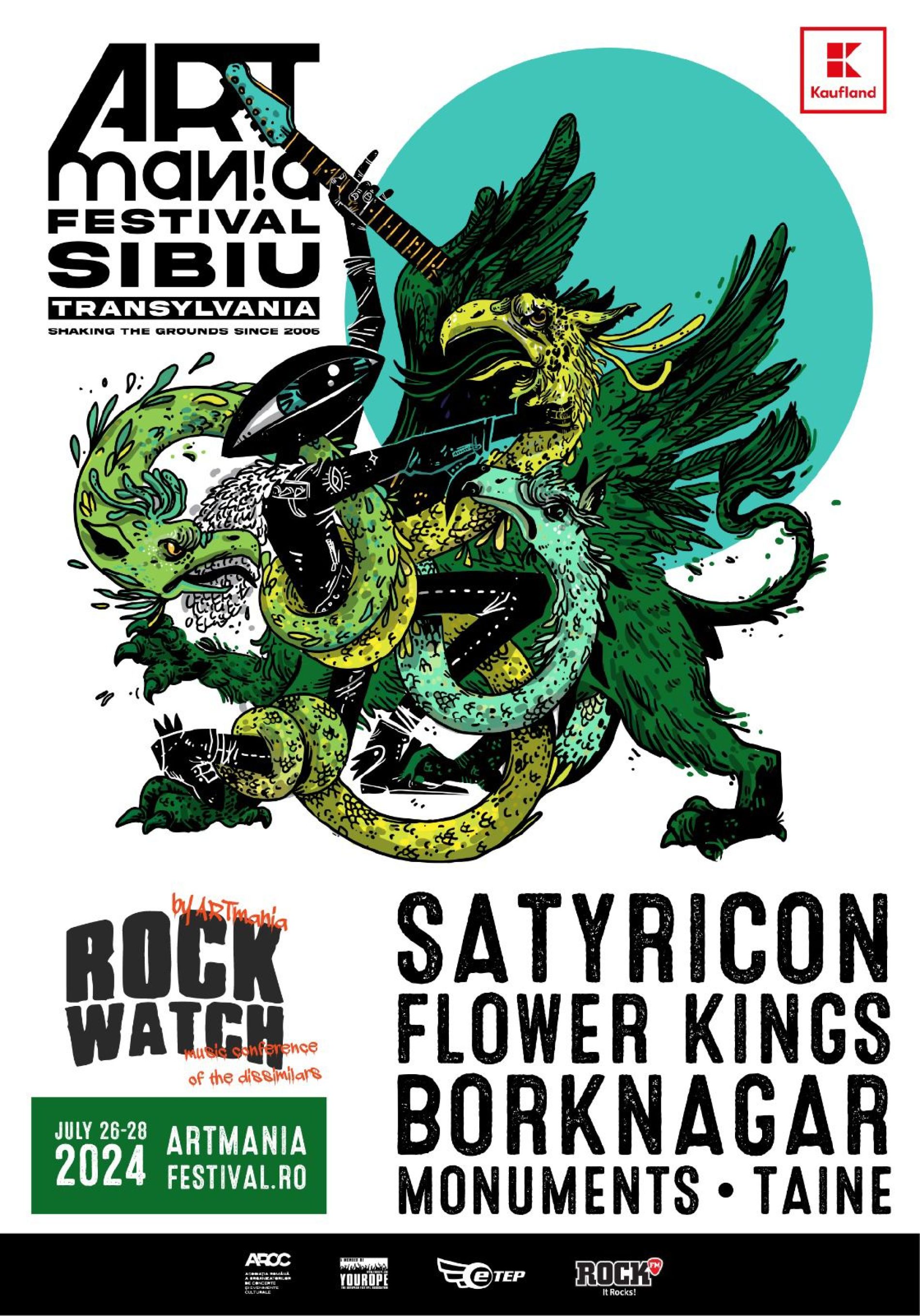 Satyricon, The Flower Kings, Monuments, Borknagar și Taine la ARTmania Festival 2024