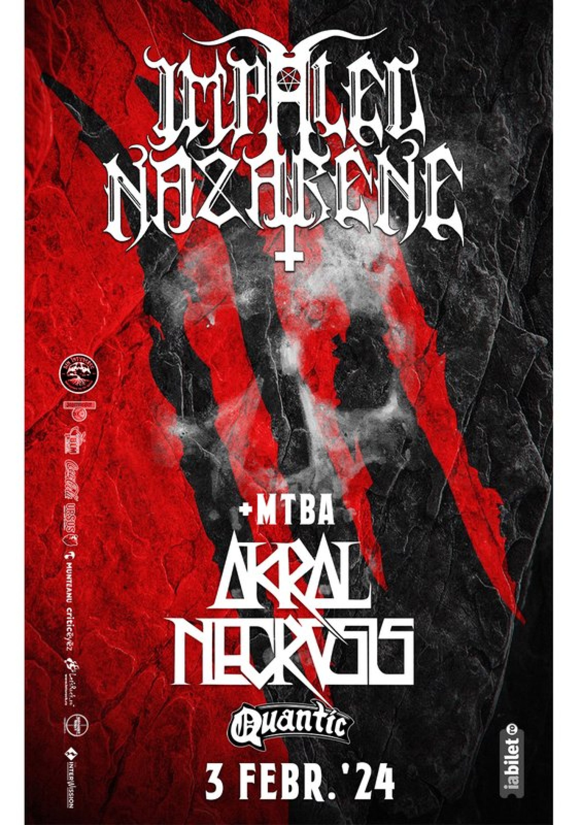 Concert Impaled Nazarene și Akral Necrosis în Club Quantic