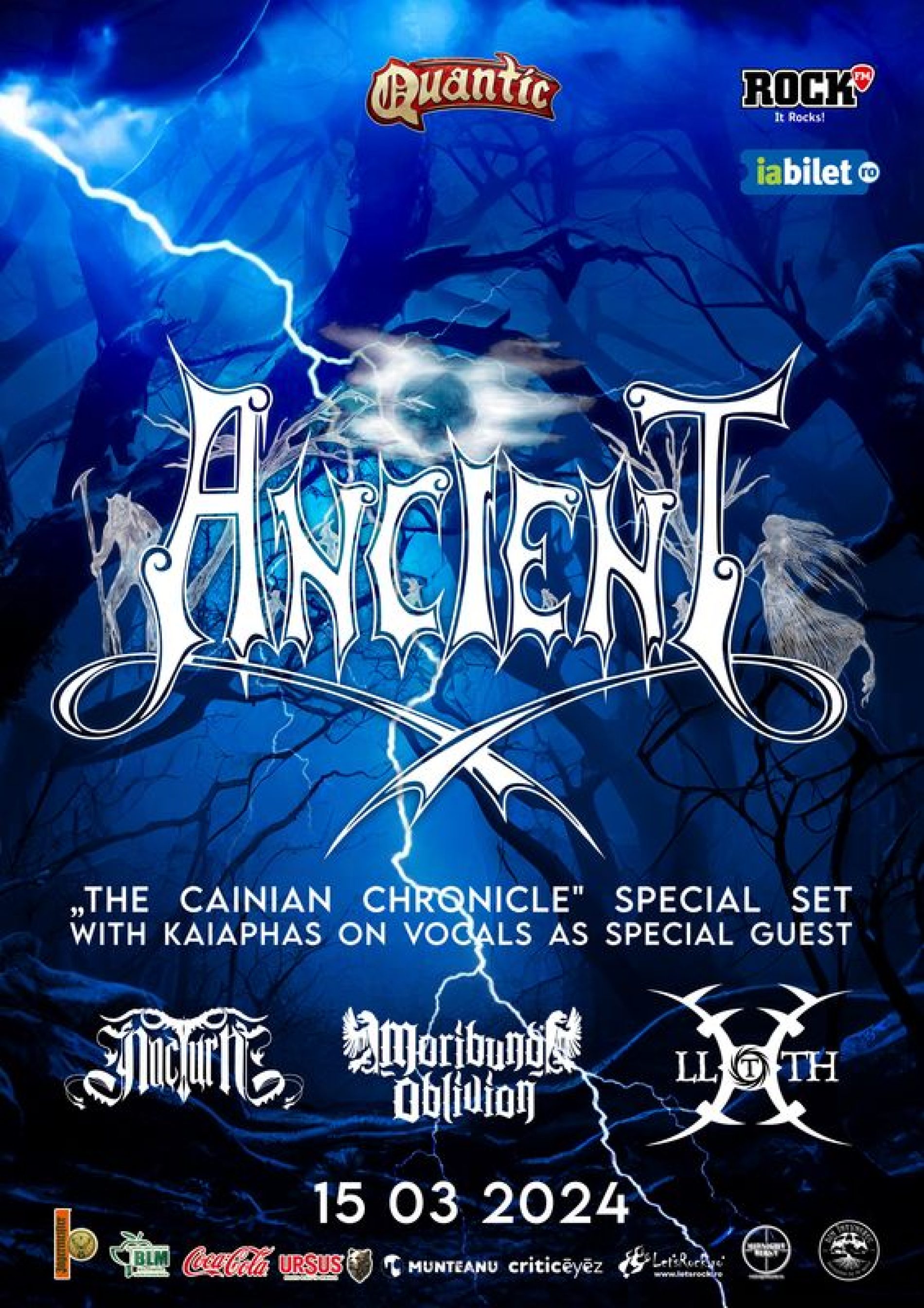 NocturN, Moribund Oblivion și LLOTH vor deschide concertul Ancient din Quantic