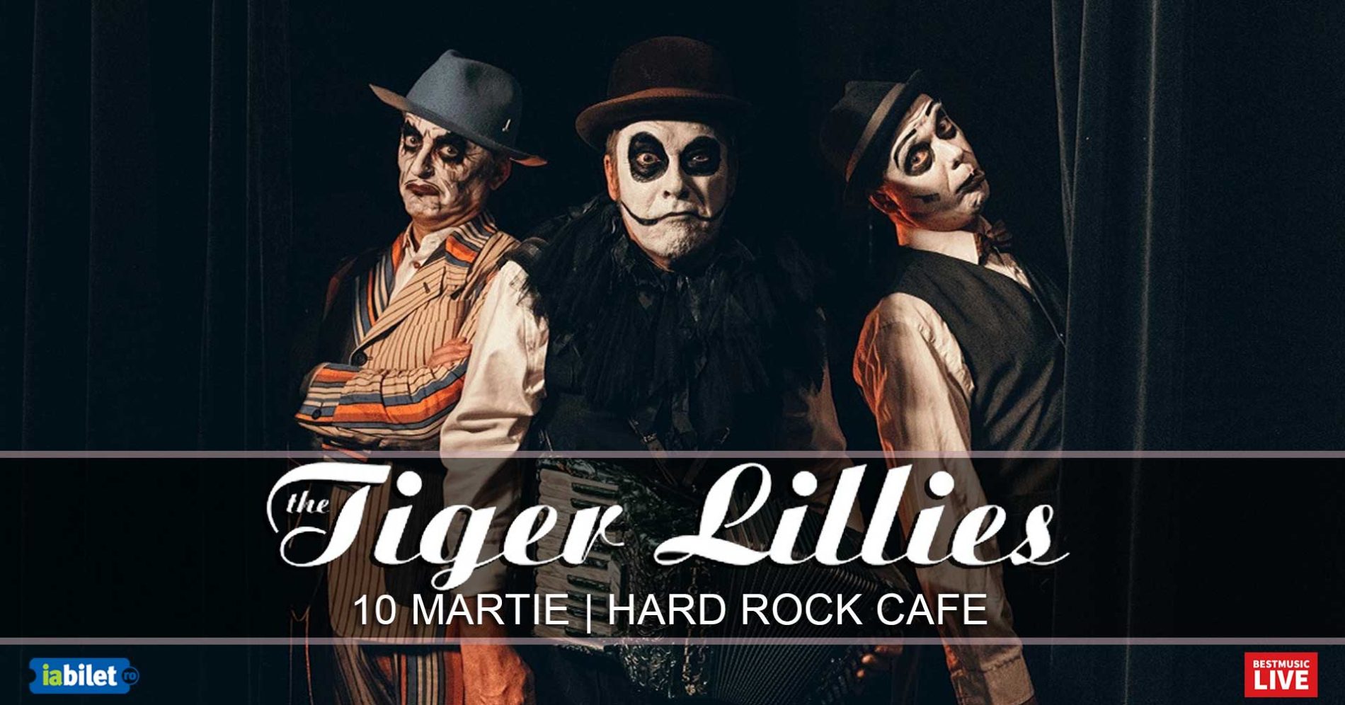 Galerie foto concert The Tiger Lillies în Hard Rock Cafe București